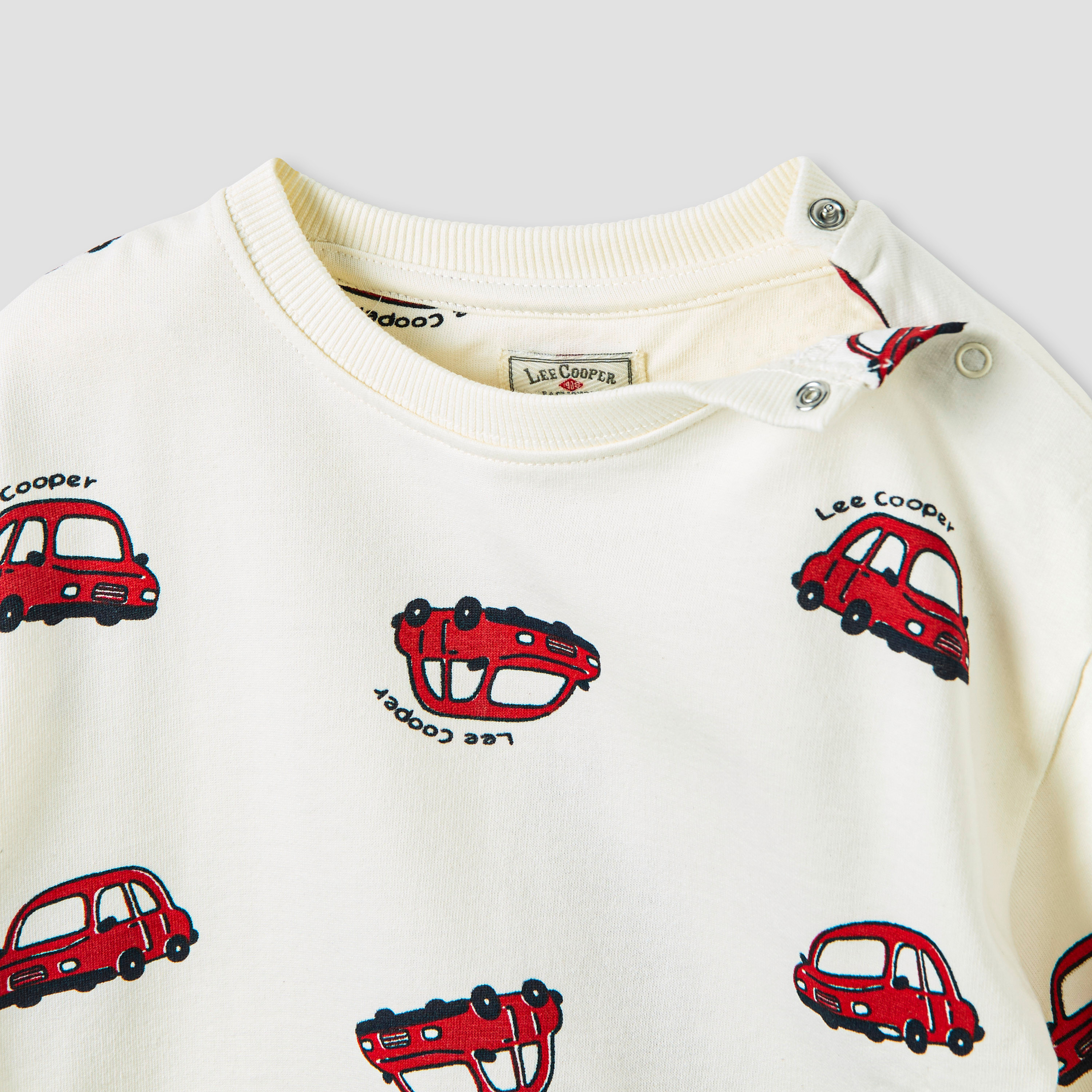 Lee Cooper Car Print Sweatshirt and Joggers Set-baby-boys-clothing-winterwear-setsandcoords-image-4