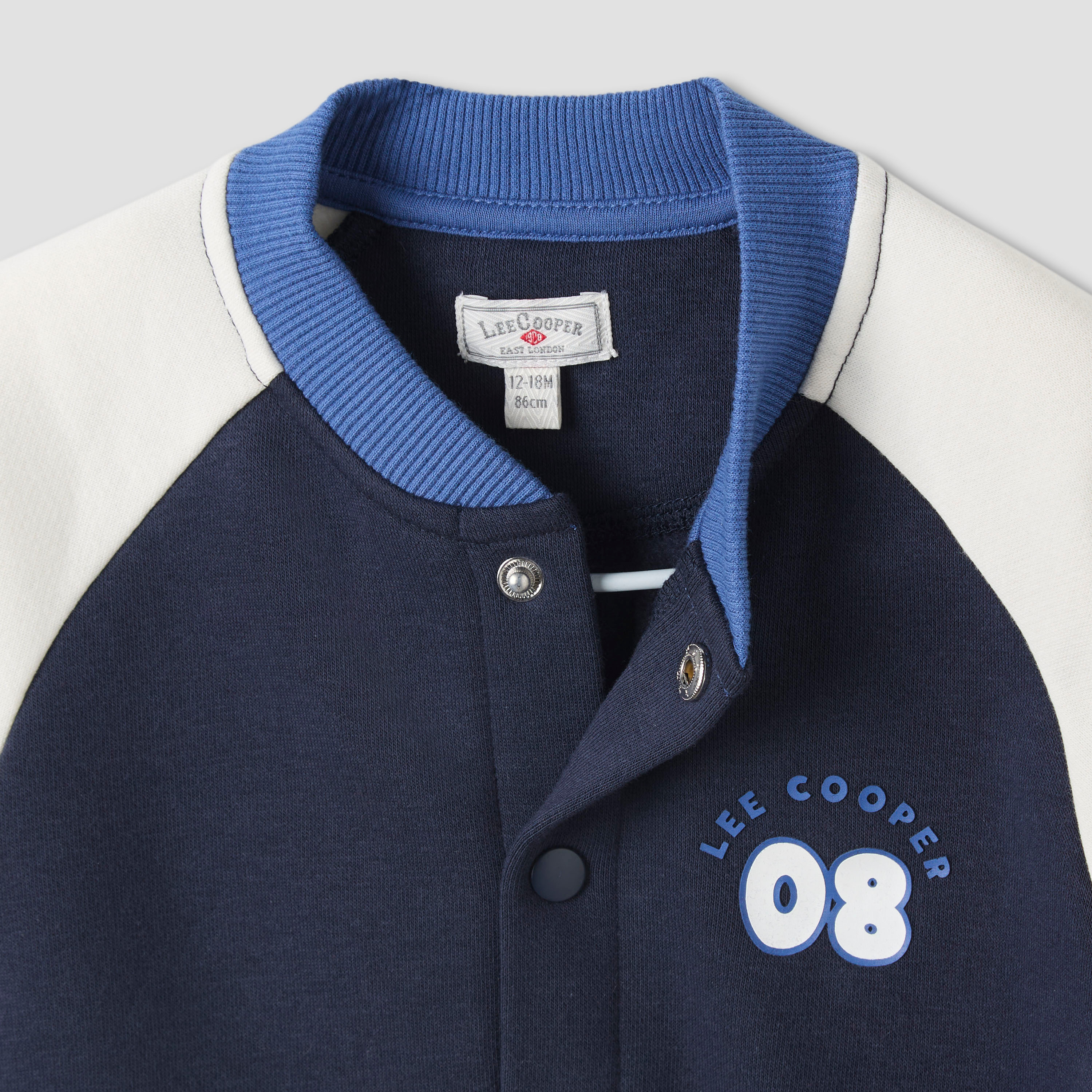 Lee Cooper Logo Print Bomber Jacket and Jogger Set-baby-boys-clothing-winterwear-setsandcoords-image-4