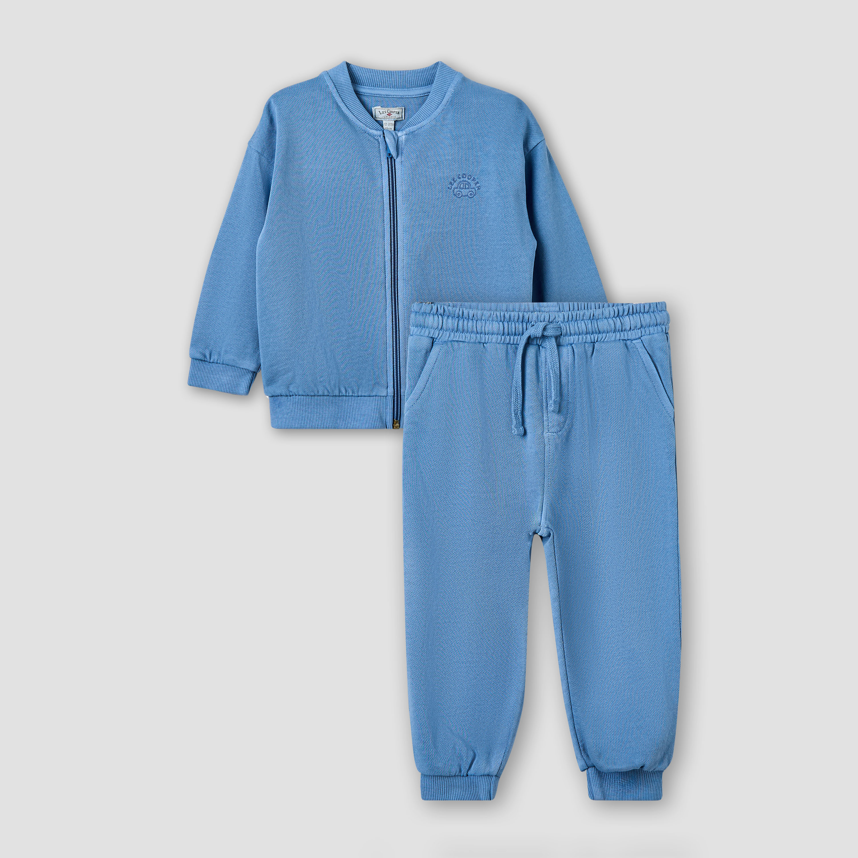 طقم بنطلون رياضي وجاكيت قطن بأكمام طويلة وتفاصيل شعار للأولاد من لي كوبر-baby-boys-clothing-setsandcoords-image-6