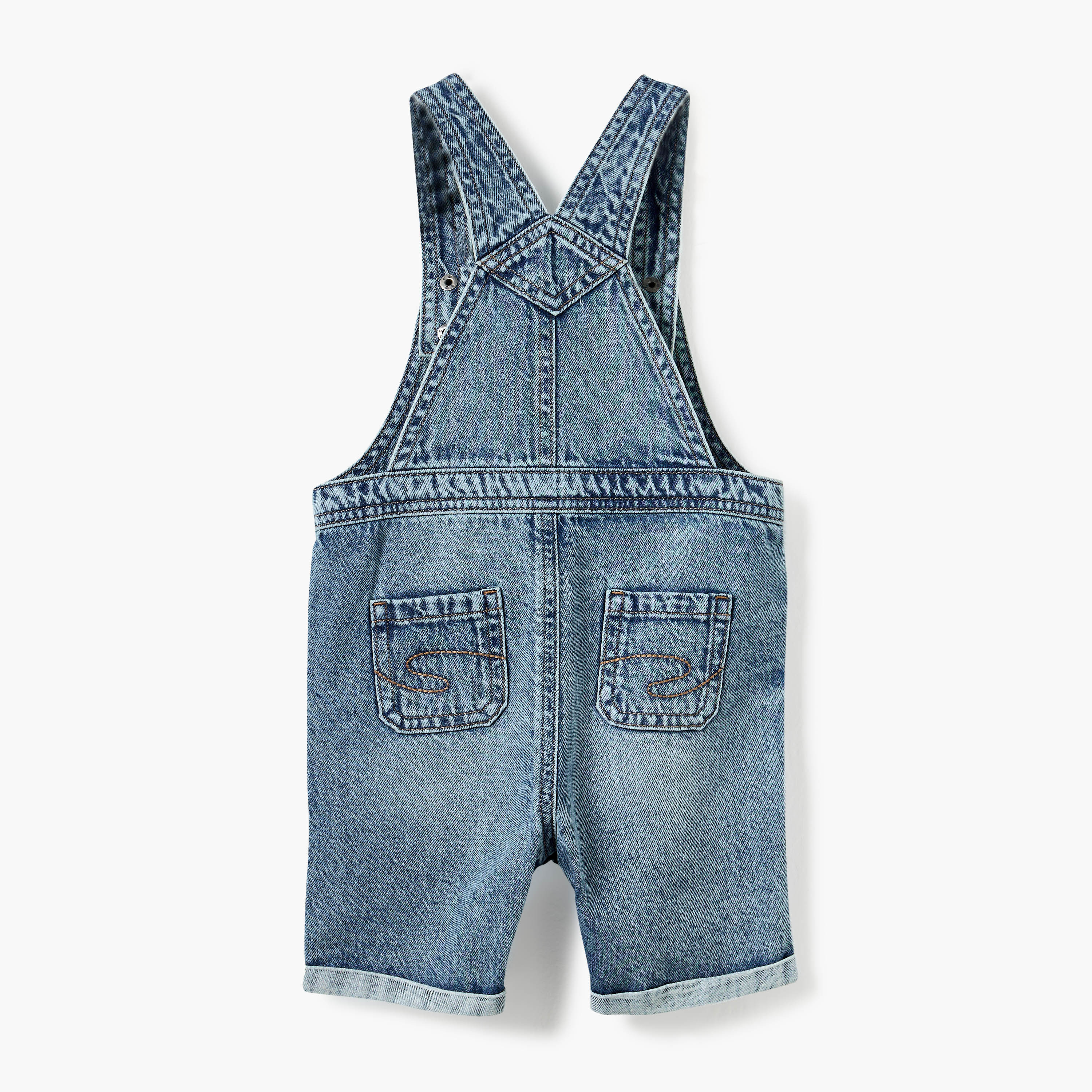 Lee Cooper Denim Dungaree with Pockets-baby-boys-clothing-rompers-image-2