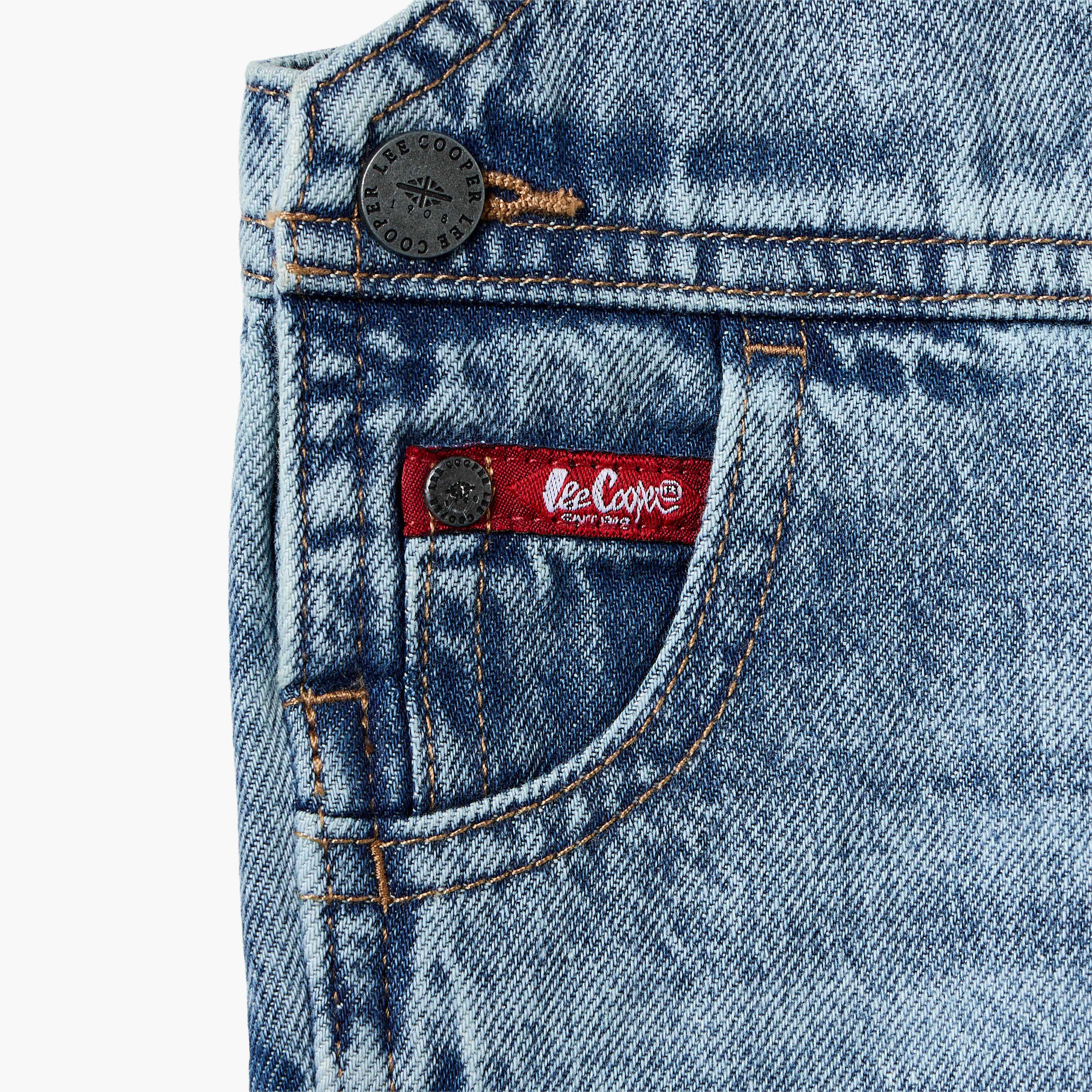 Lee Cooper Denim Dungaree with Pockets-baby-boys-clothing-rompers-image-4