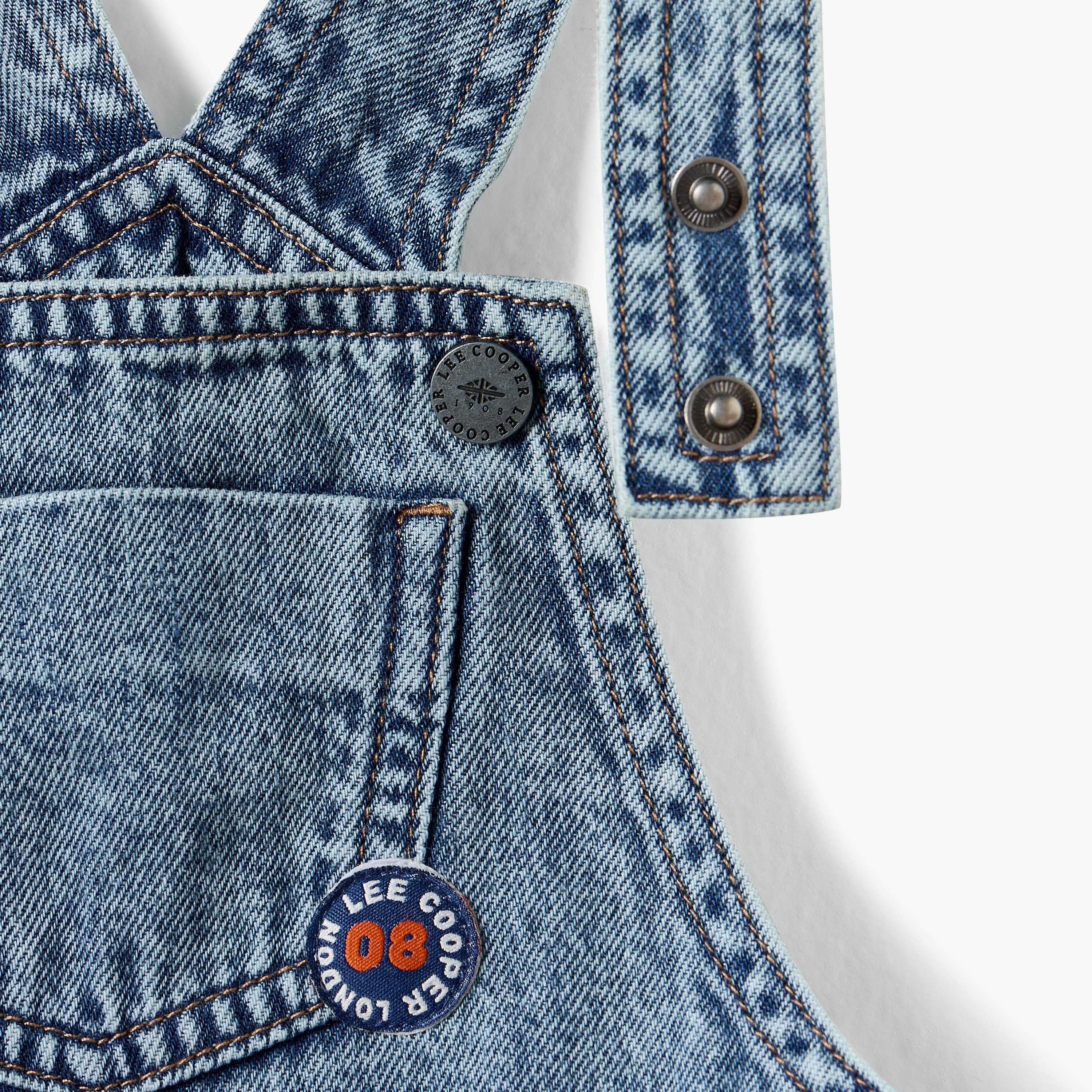 Lee Cooper Denim Dungaree with Pockets-baby-boys-clothing-rompers-image-5