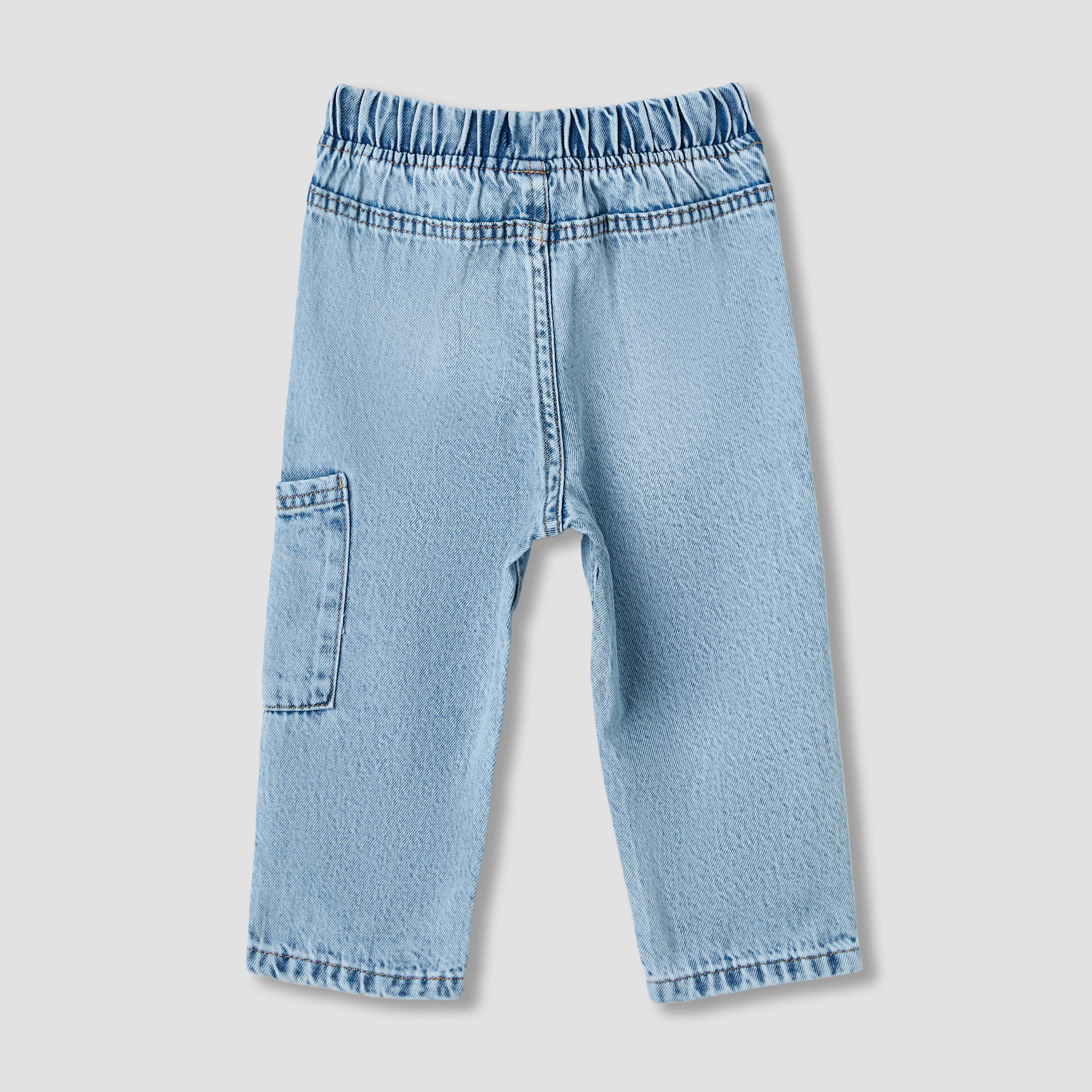 بنطلون جينز سادة بحزام خصر مطاطي للأولاد من لي كوبر-baby-boys-clothing-bottoms-jeans-image-3