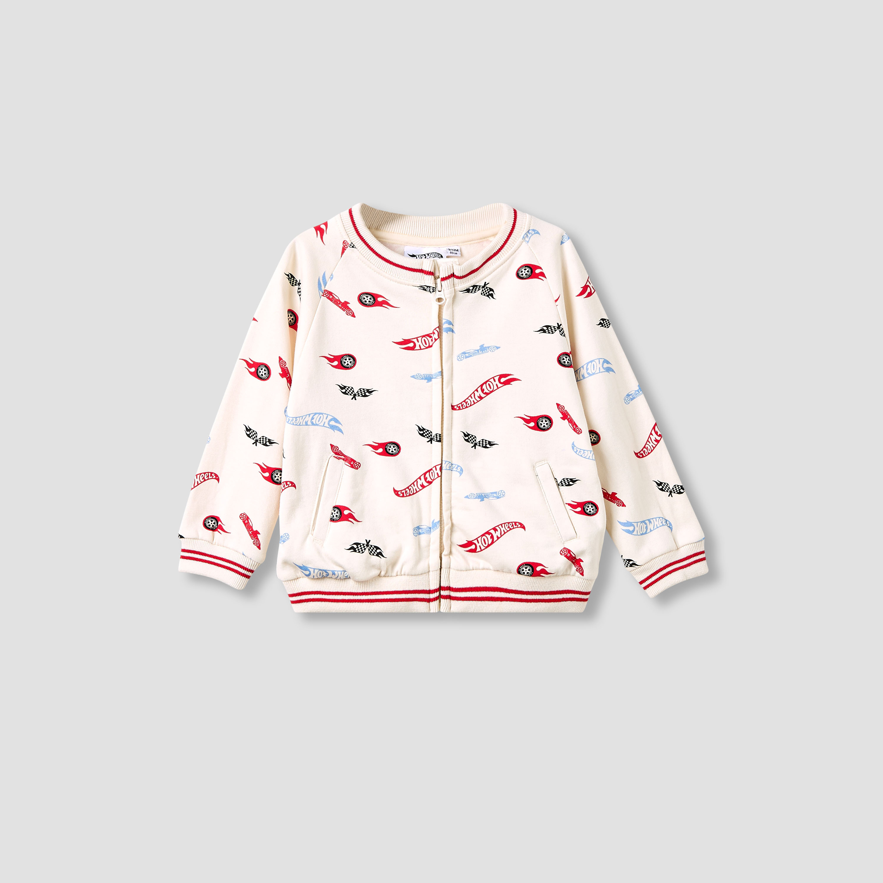 طقم بنطلون رياضي وجاكيت بومبر قطن بياقة مستديرة وأكمام طويلة وطبعات للأولاد-baby-boys-clothing-winterwear-setsandcoords-image-5