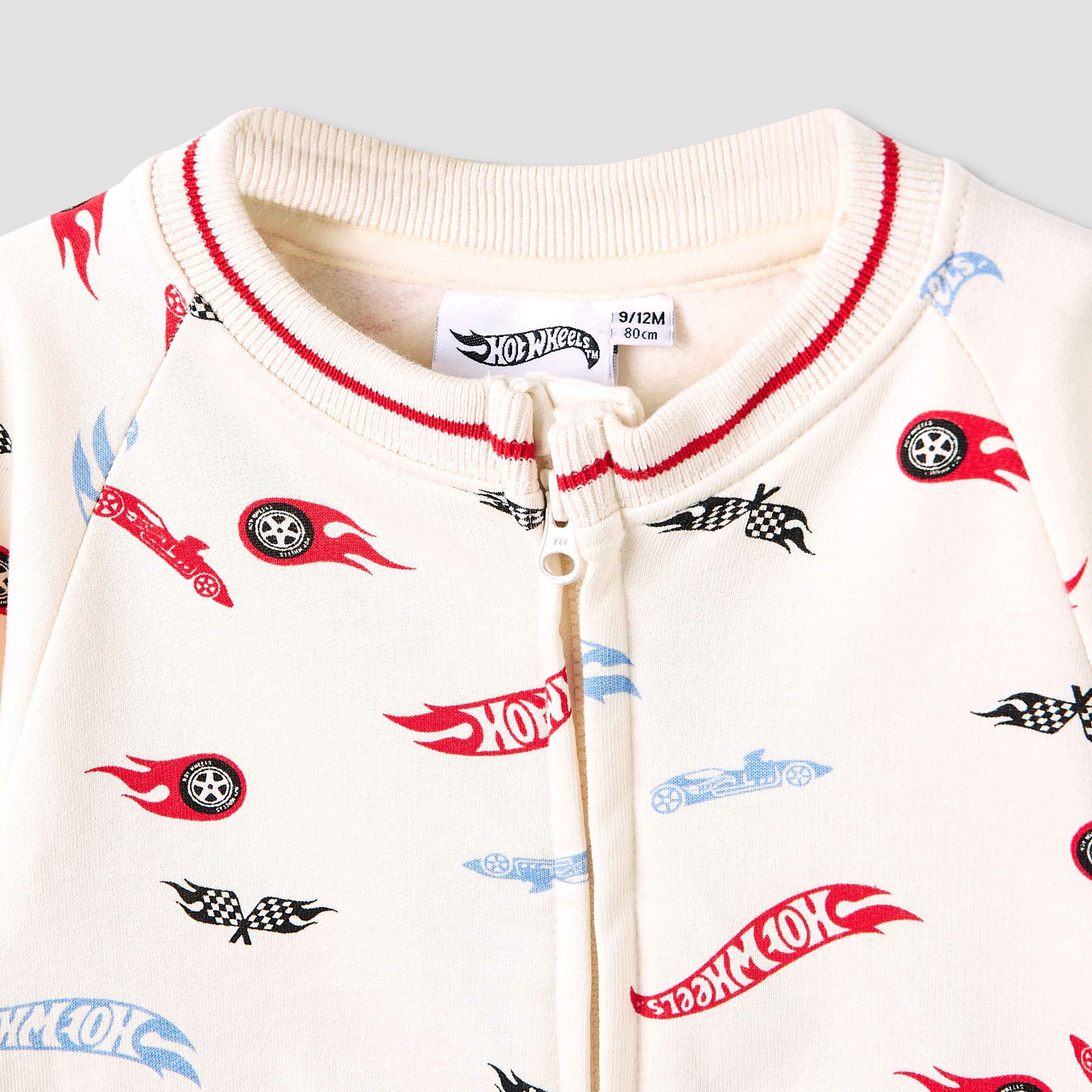 طقم بنطلون رياضي وجاكيت بومبر قطن بياقة مستديرة وأكمام طويلة وطبعات للأولاد-baby-boys-clothing-winterwear-setsandcoords-image-3