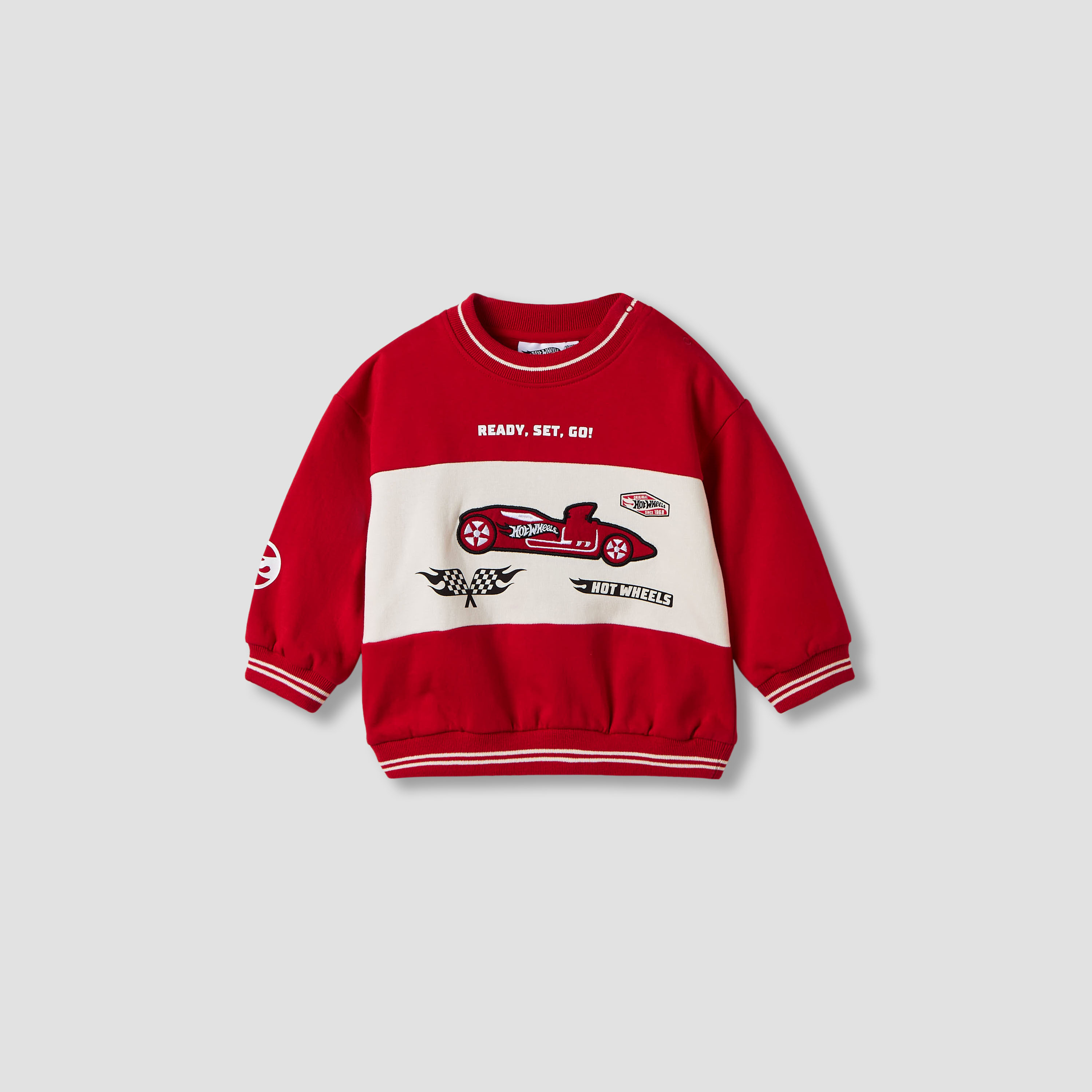Hot Wheels Printed Sweatshirt and Joggers Set-baby-boys-clothing-winterwear-setsandcoords-image-2