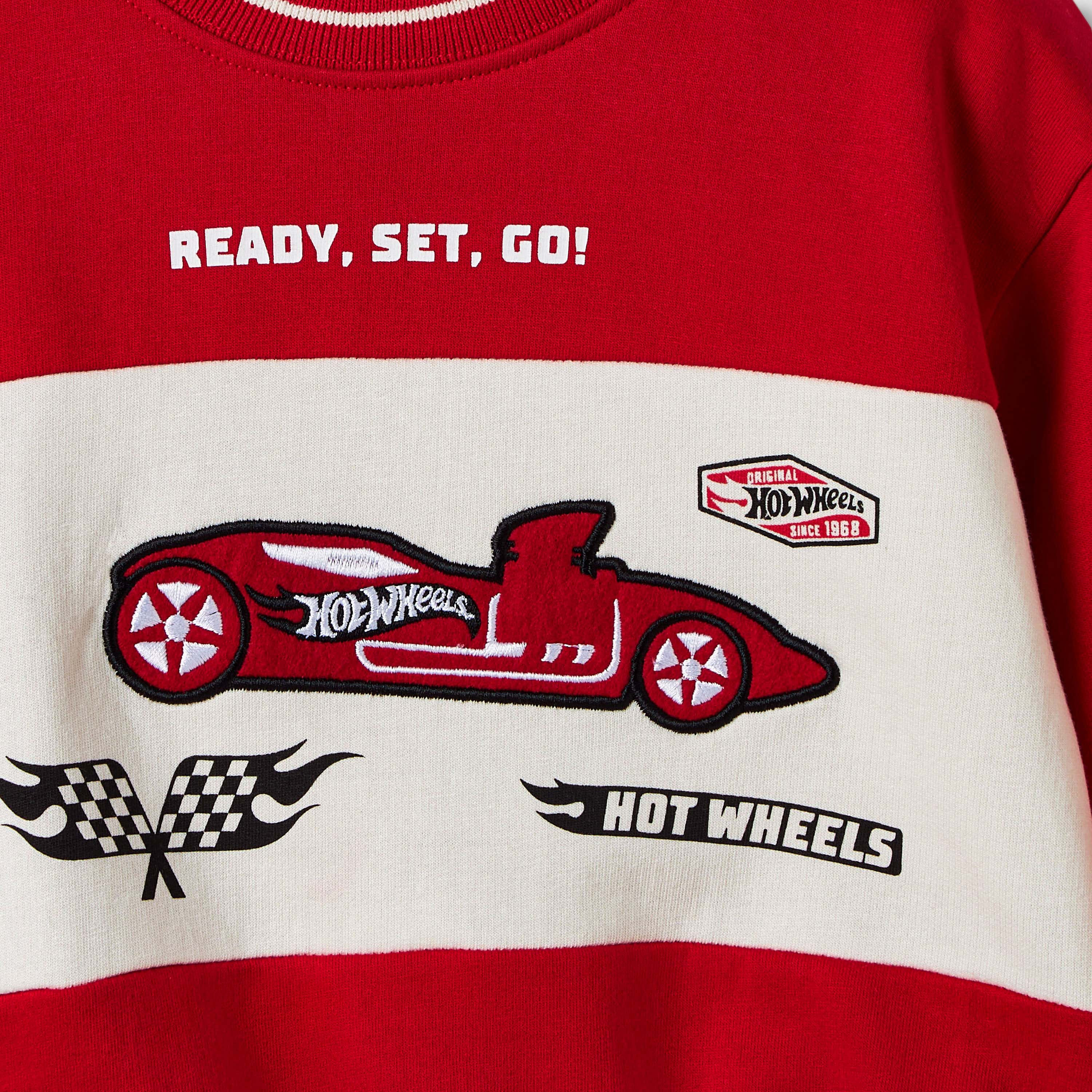 Hot Wheels Printed Sweatshirt and Joggers Set-baby-boys-clothing-winterwear-setsandcoords-image-4