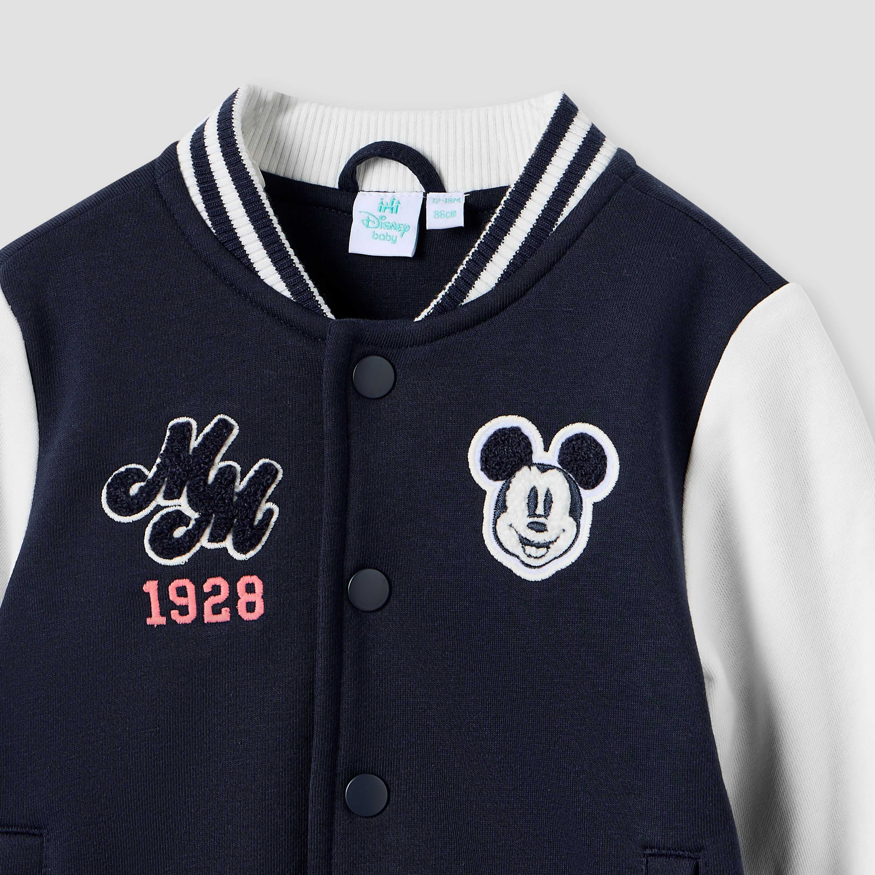 Disney Mickey Mouse Print Jacket with Long Sleeves and Button Closure-baby-boys-clothing-jacketsandblazers-image-4