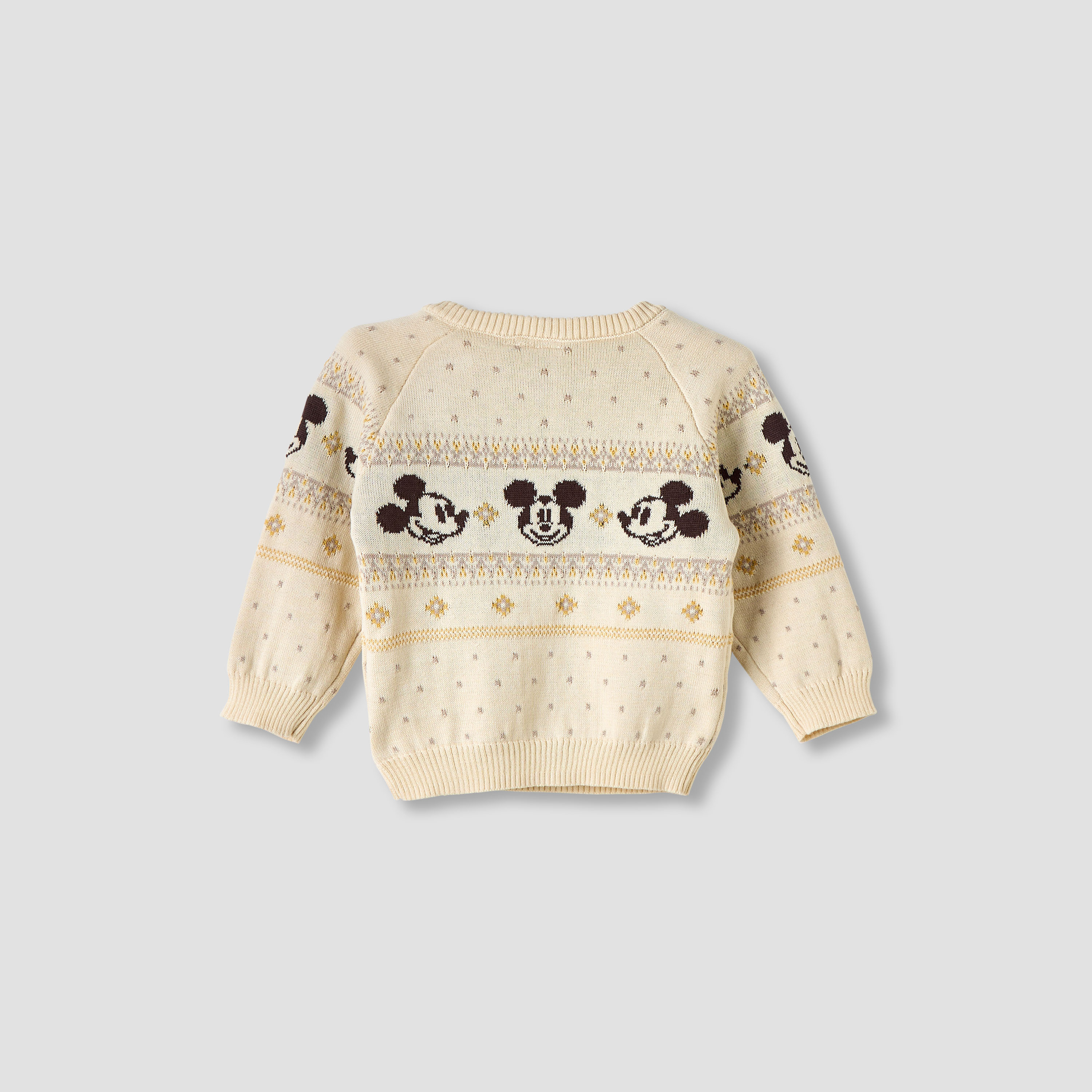 Disney Boys Crew Neck Sweater with Mickey Mouse Fair Isle Texture - Long Sleeves-baby-boys-clothing-winterwear-jumpersandcardigans-image-3