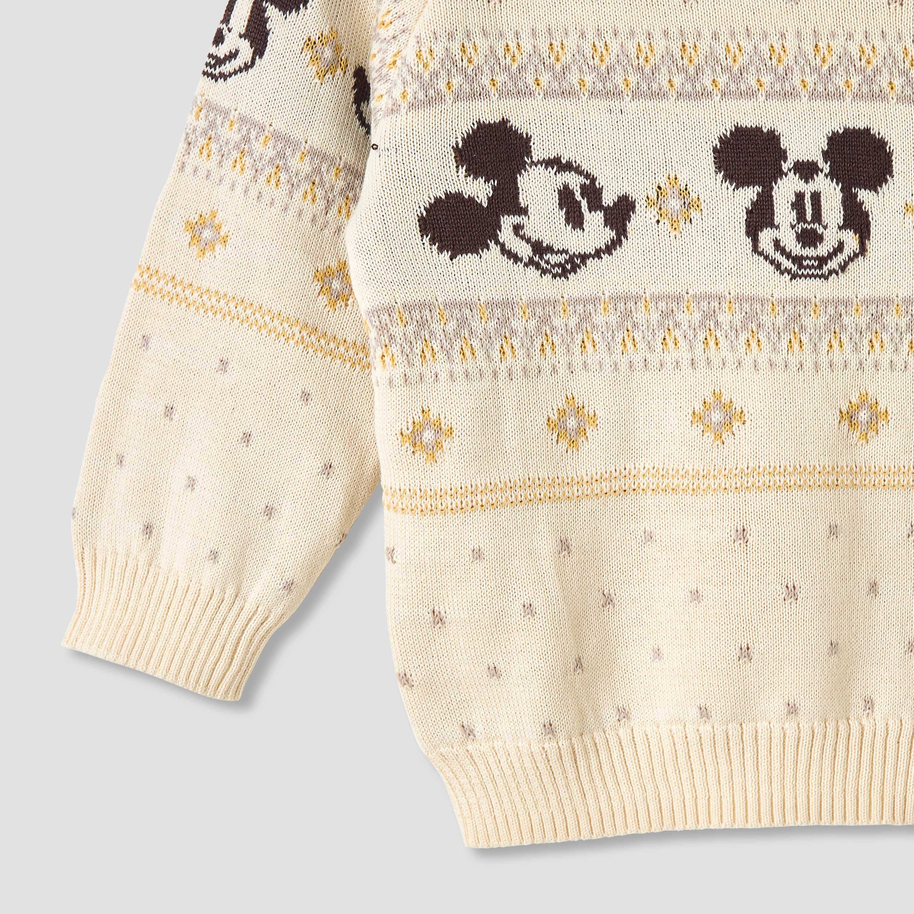 Disney Boys Crew Neck Sweater with Mickey Mouse Fair Isle Texture - Long Sleeves-baby-boys-clothing-winterwear-jumpersandcardigans-image-5