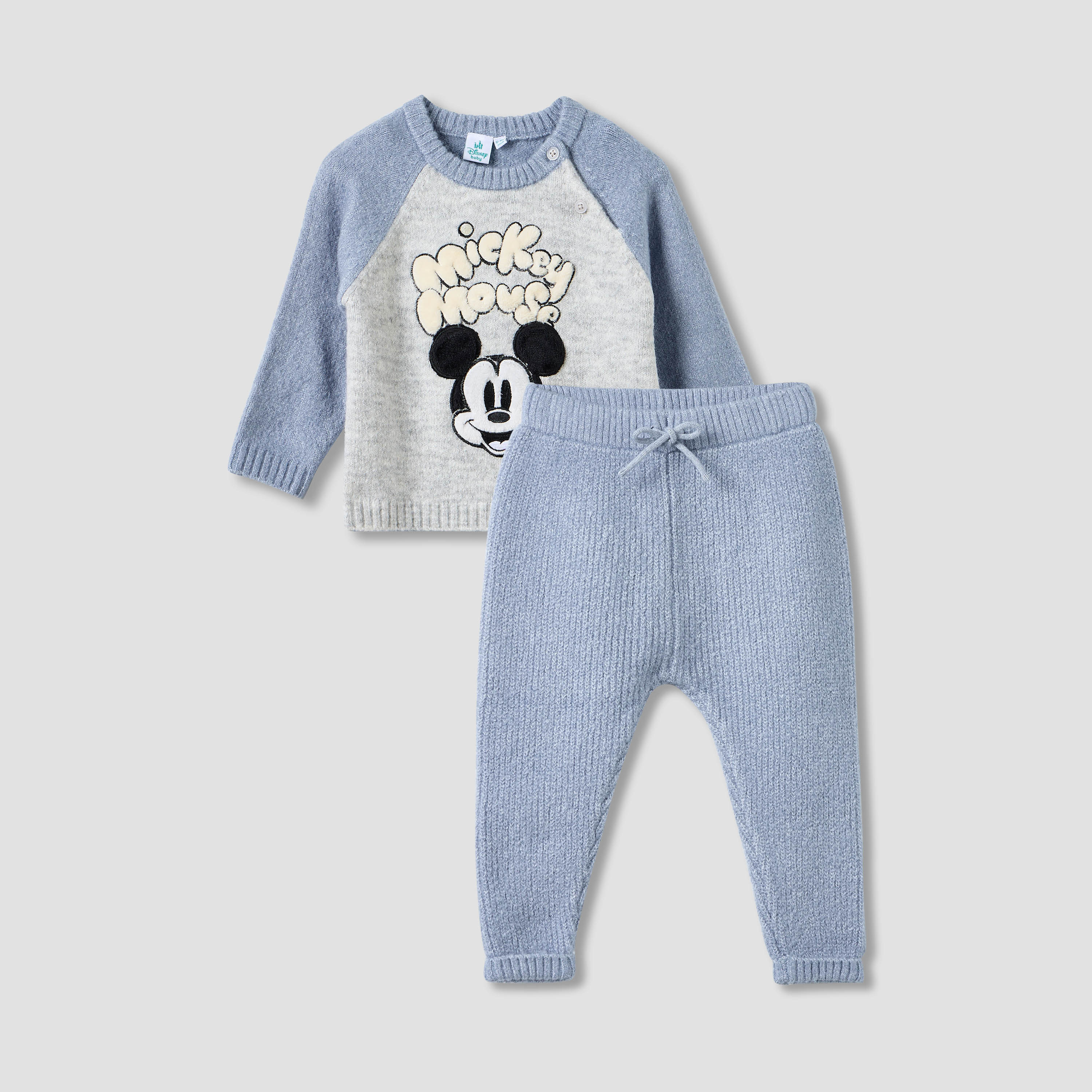 Disney Mickey Mouse Applique Sweater and Pants Set-baby-boys-clothing-winterwear-setsandcoords-image-1