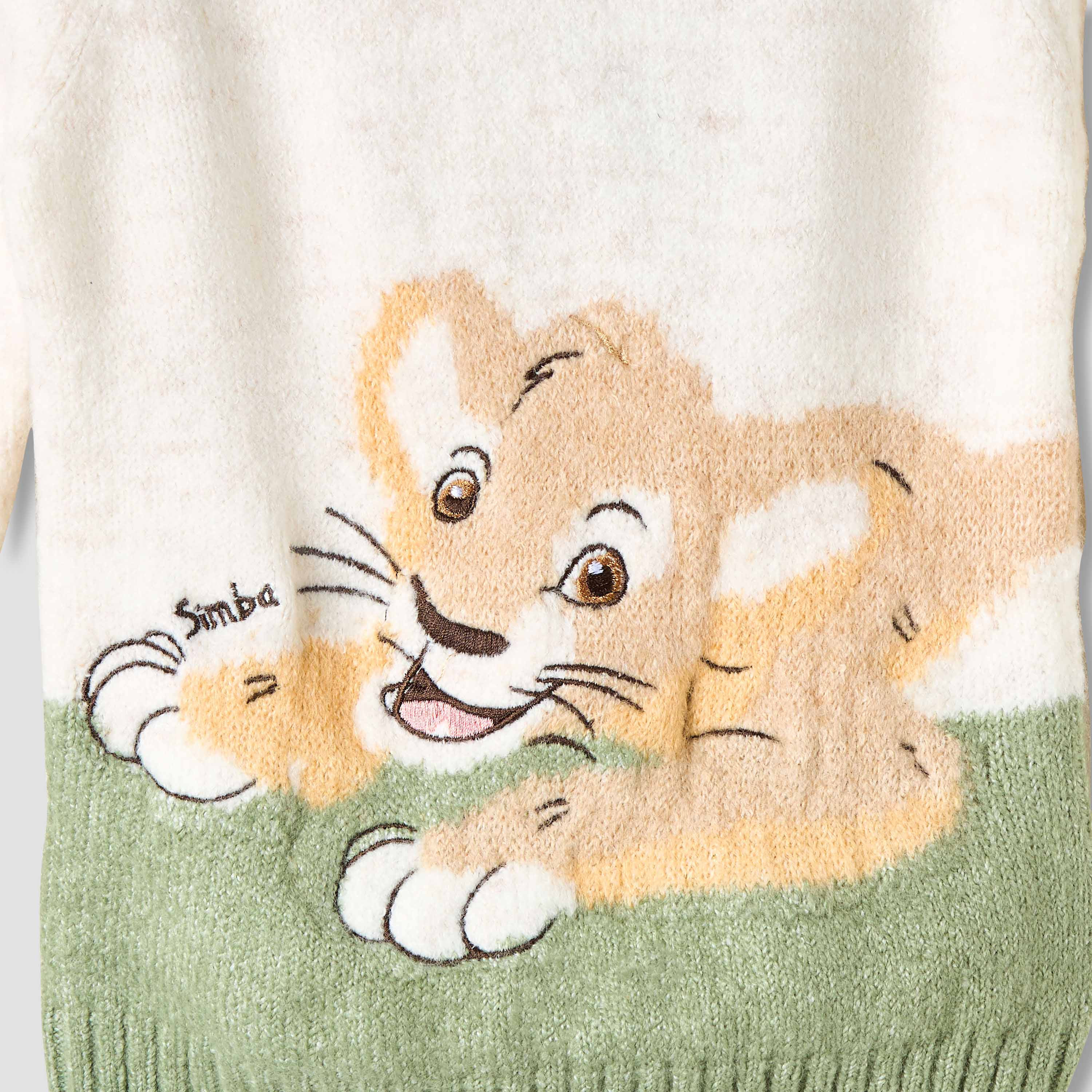 Disney Boys Sweater and Pants Set with Simba Knit Texture - Long Sleeves - Crew Neck-baby-boys-clothing-winterwear-setsandcoords-image-4