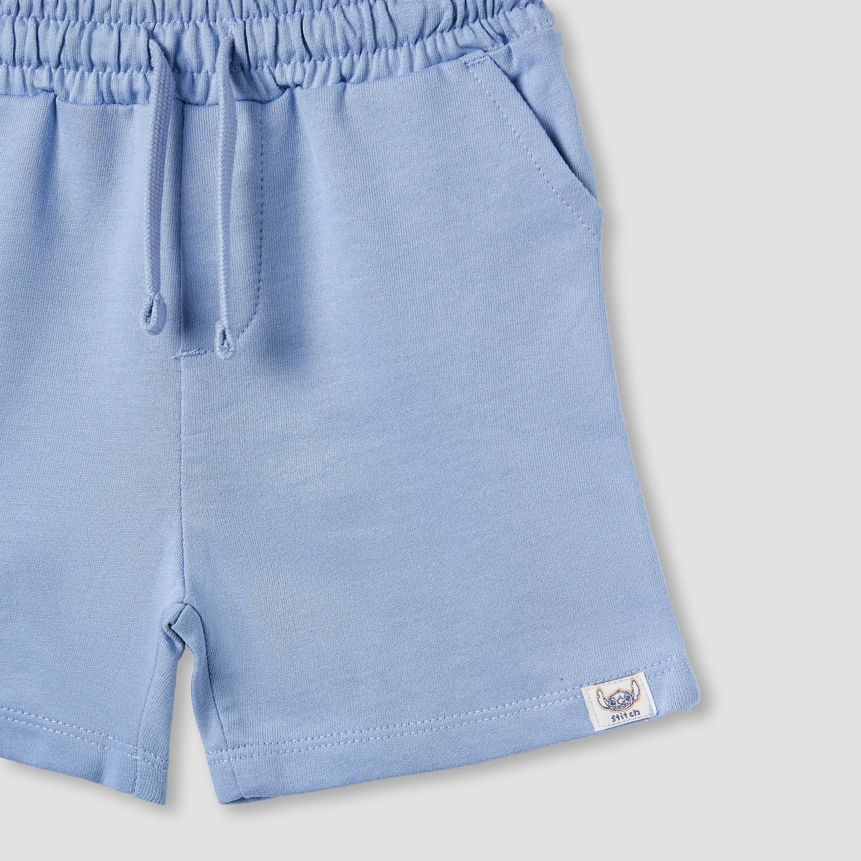 Disney Stitch Print T-shirt and Shorts Set-baby-boys-clothing-setsandcoords-image-7