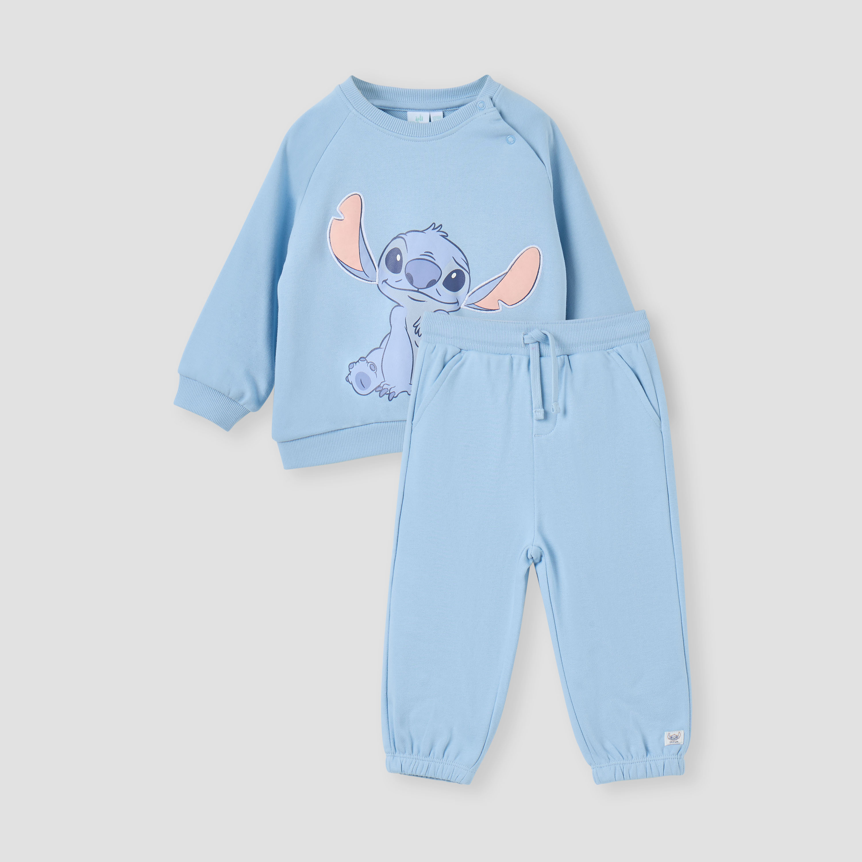 Disney Stitch Print Sweatshirt and Joggers Set-baby-boys-clothing-setsandcoords-image-1