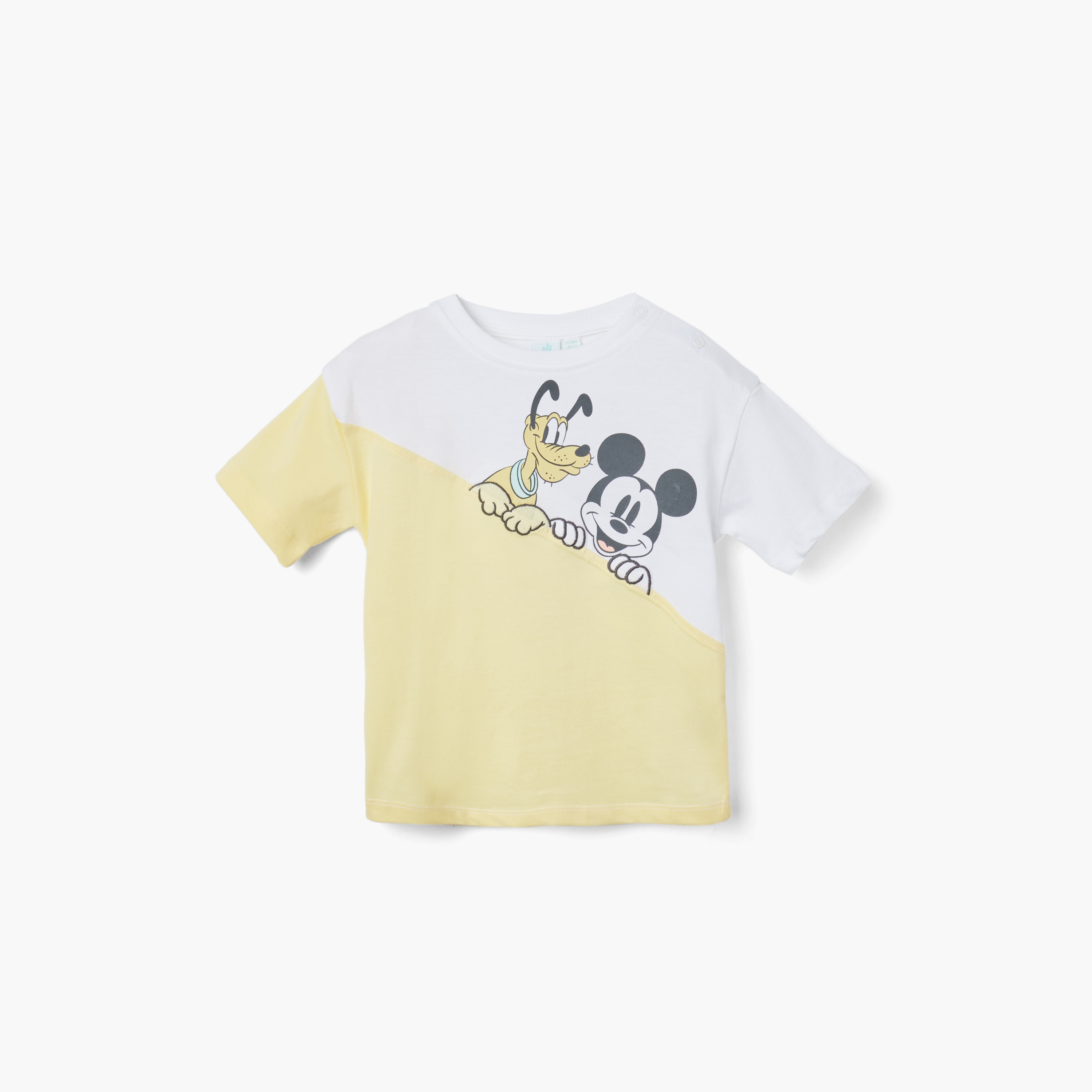 طقم شورت وتيشيرت بطبعات ميكي ماوس وبلوتو من ديزني-baby-boys-clothing-setsandcoords-image-3