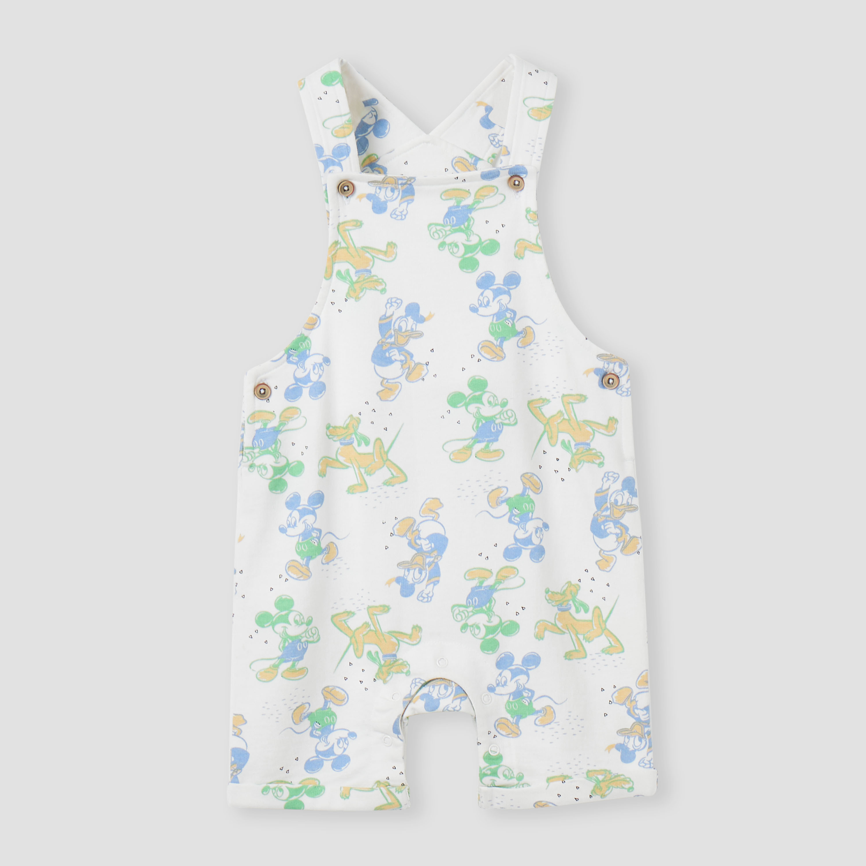 Disney Mickey Mouse and Friends Print Dungaree and T-shirt Set-baby-boys-clothing-setsandcoords-image-3