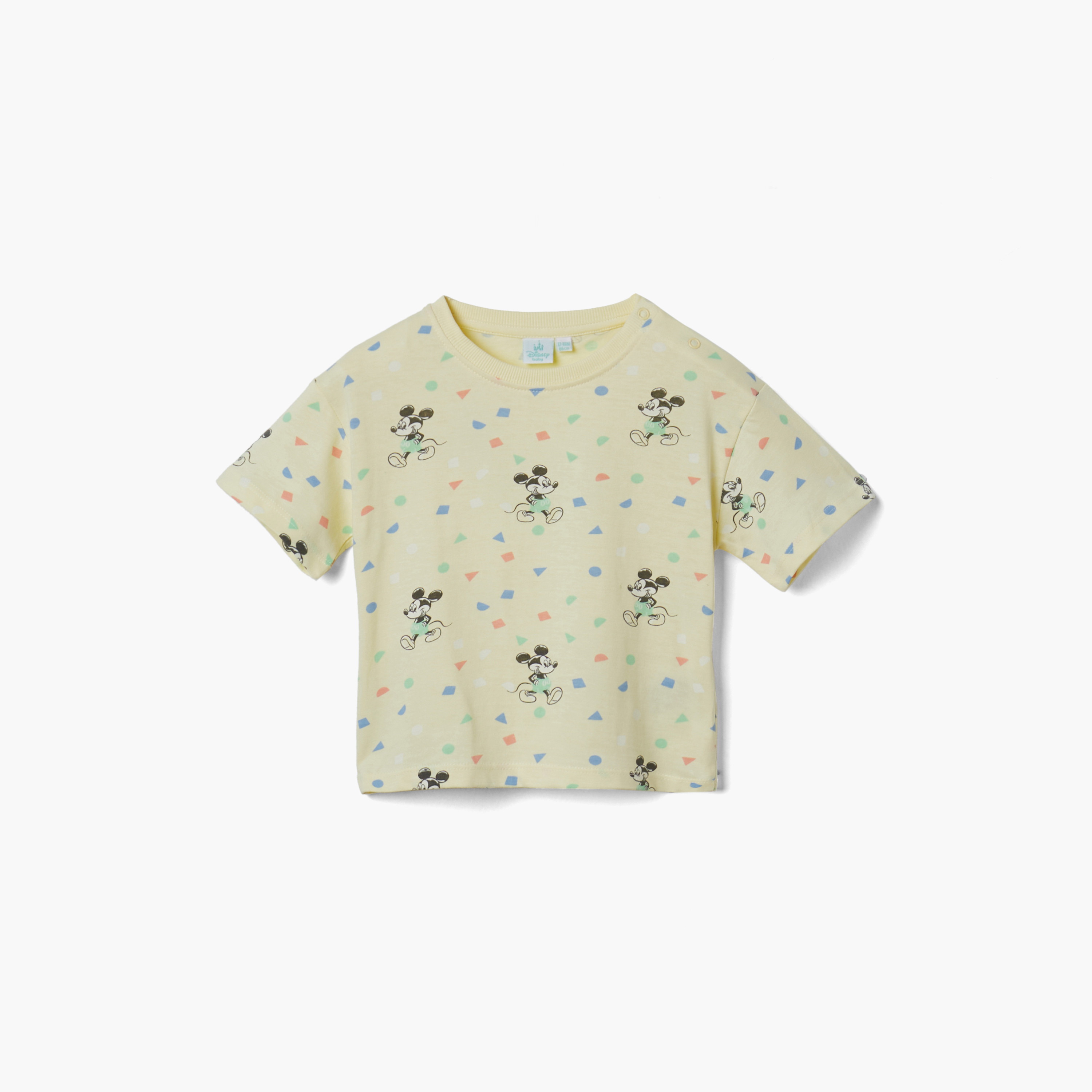 Disney Mickey Mouse Print T-shirt and Shorts Set-baby-boys-clothing-setsandcoords-image-2