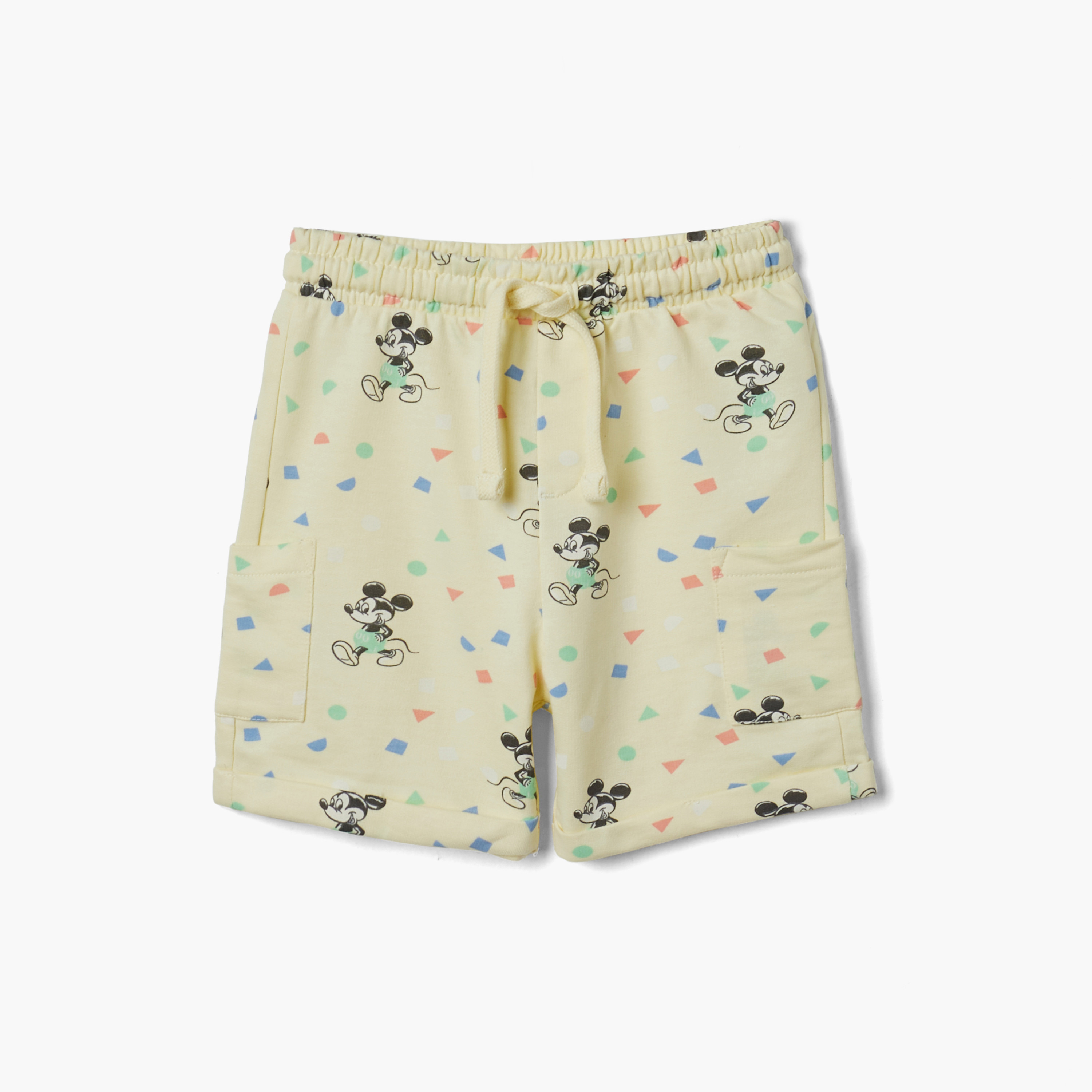 Disney Mickey Mouse Print T-shirt and Shorts Set-baby-boys-clothing-setsandcoords-image-3