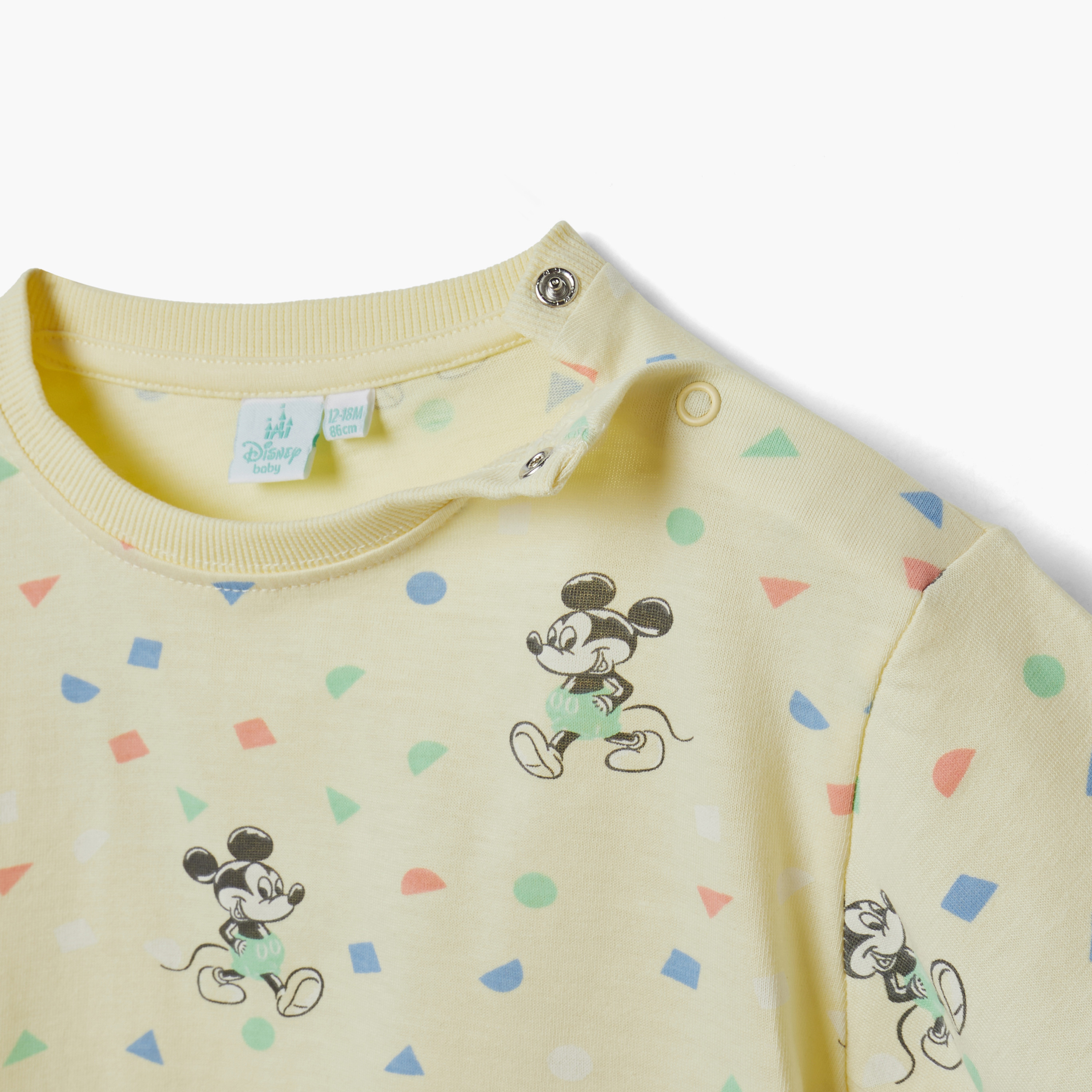 Disney Mickey Mouse Print T-shirt and Shorts Set-baby-boys-clothing-setsandcoords-image-4