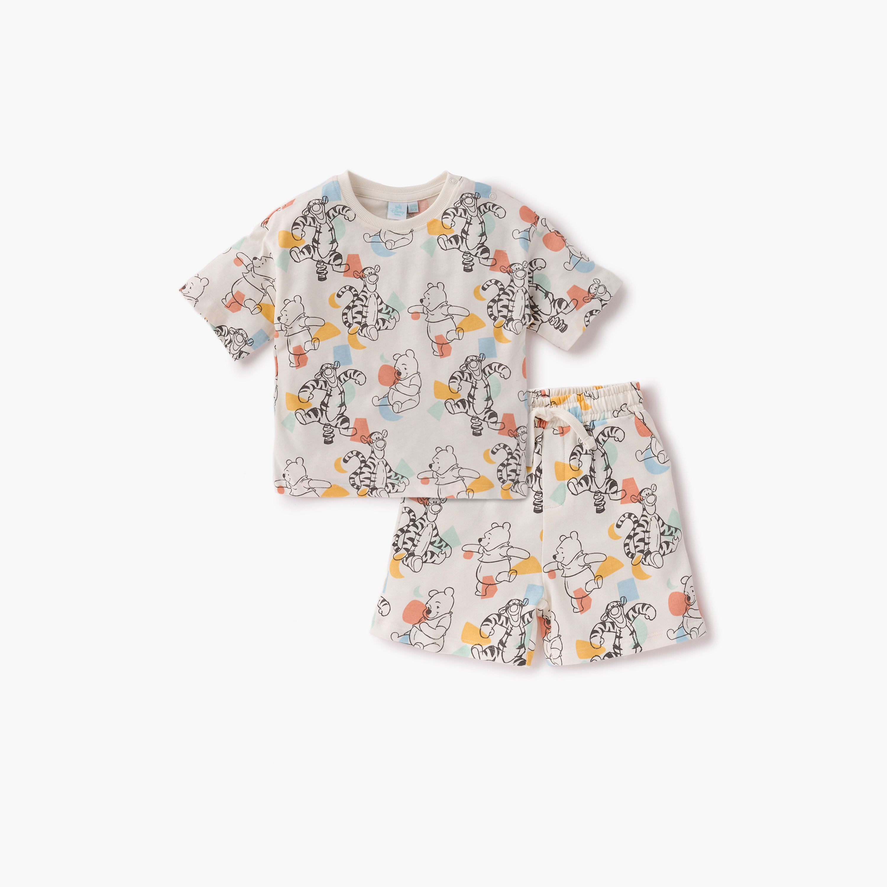 Disney All-Over Winnie The Pooh Print T-shirt and Shorts Set-baby-boys-clothing-setsandcoords-image-1