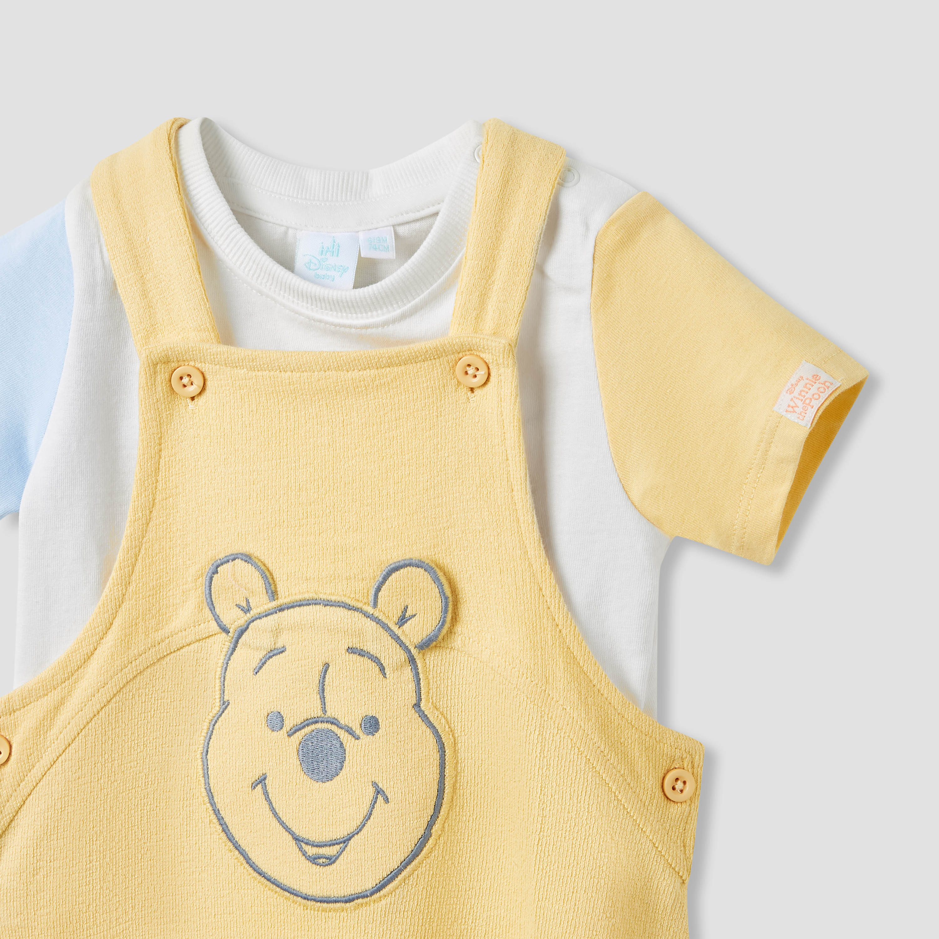 Disney Winnie-the-Pooh Embroidered Dungaree and T-Shirt Set-baby-boys-clothing-setsandcoords-image-4