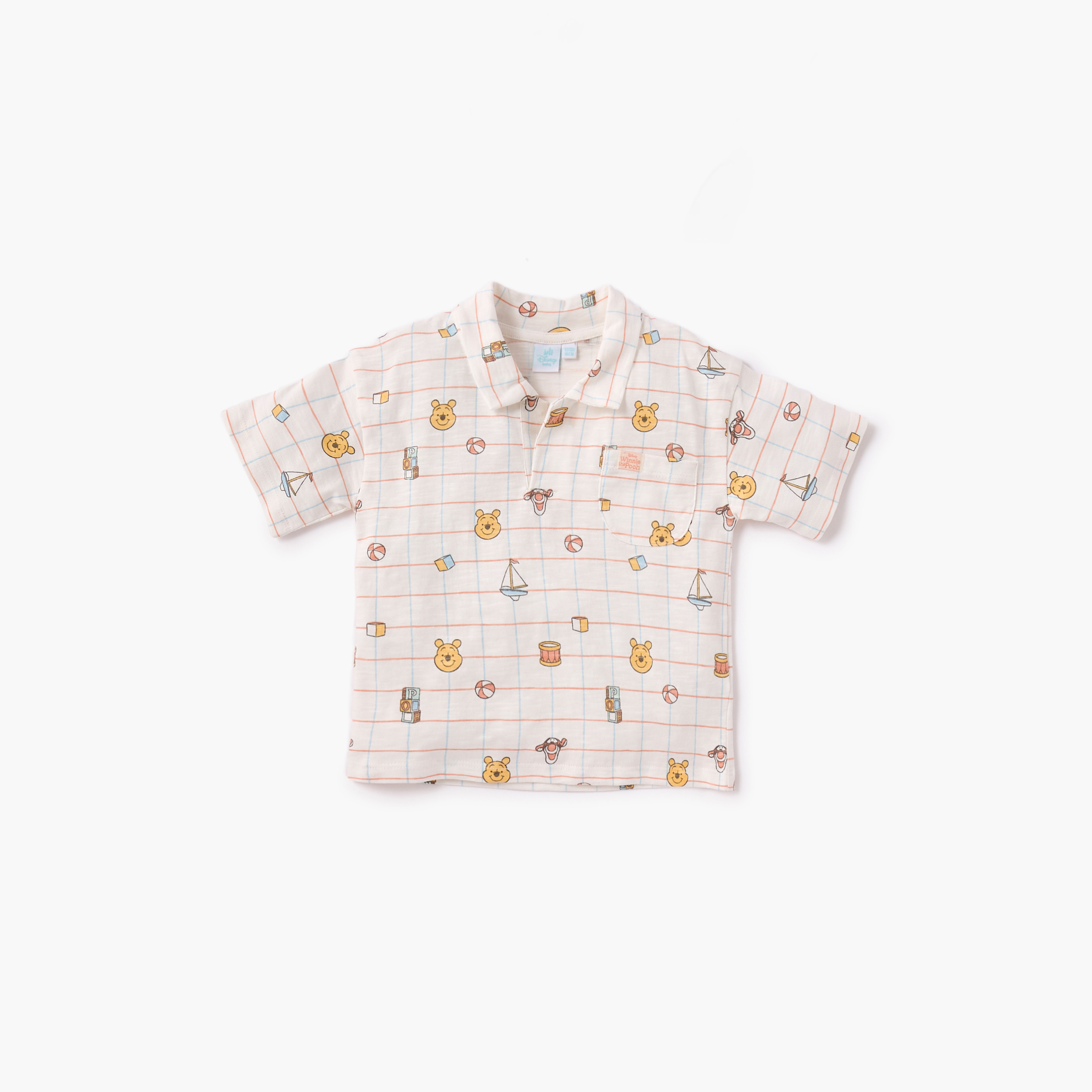 Disney All-Over Winnie The Pooh Print Polo T-shirt and Shorts Set-baby-boys-clothing-setsandcoords-image-3