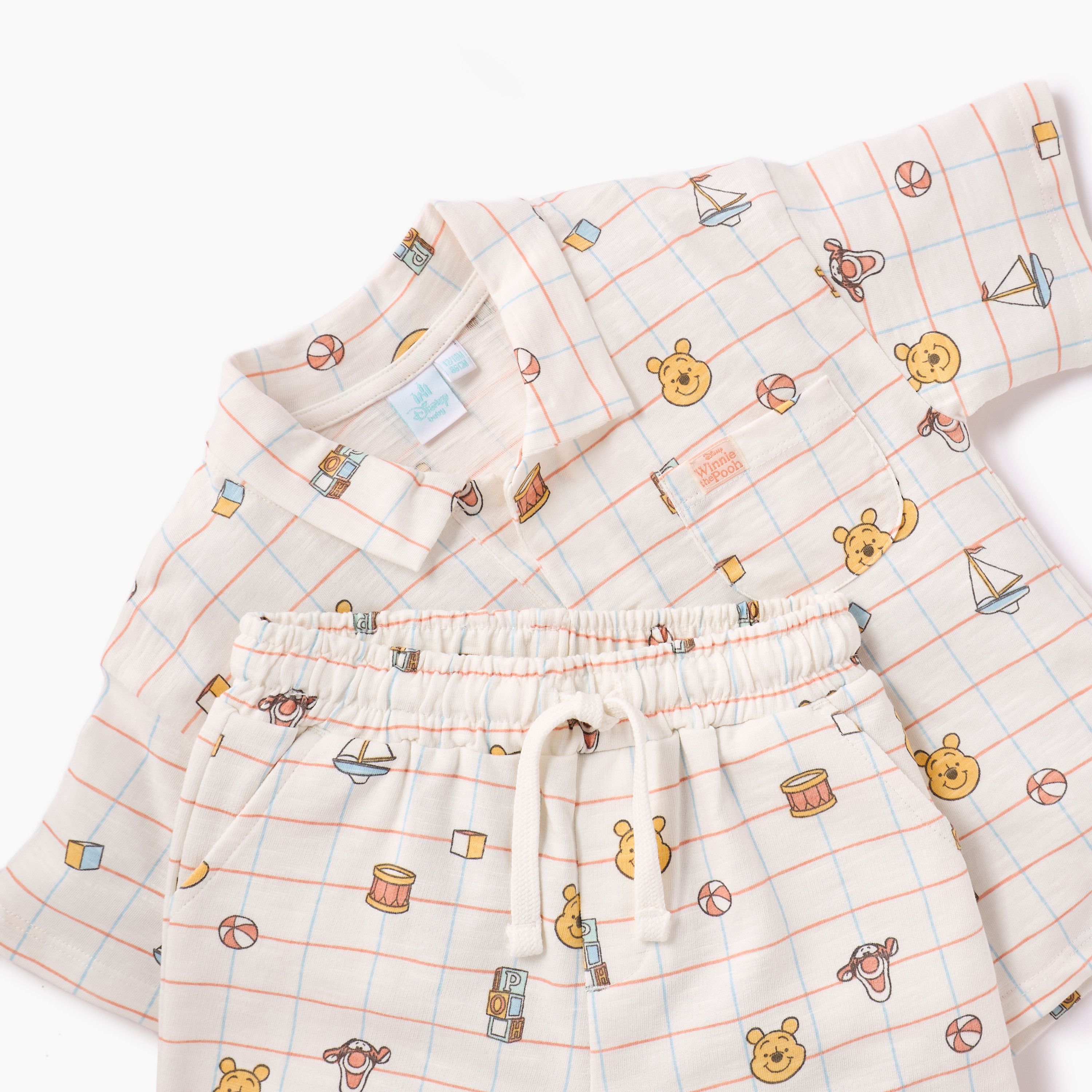 Disney All-Over Winnie The Pooh Print Polo T-shirt and Shorts Set-baby-boys-clothing-setsandcoords-image-5