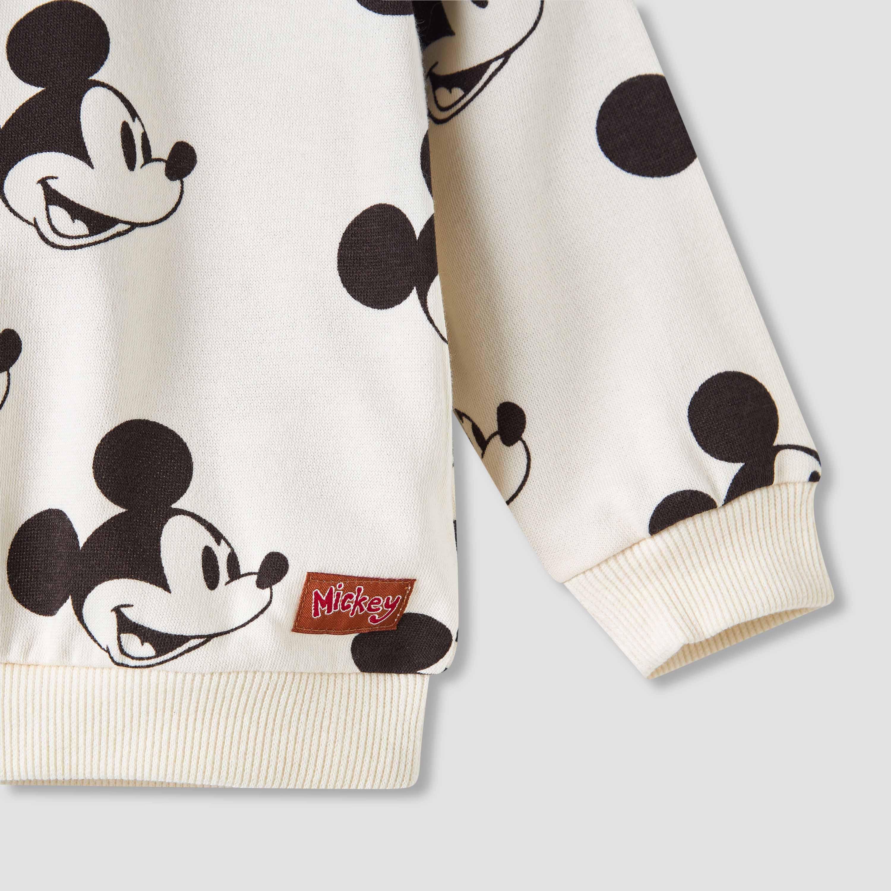 Disney Boys Sweatshirt and Joggers Set with Mickey Mouse Print - Cotton - Long Sleeves-baby-boys-clothing-winterwear-setsandcoords-image-5