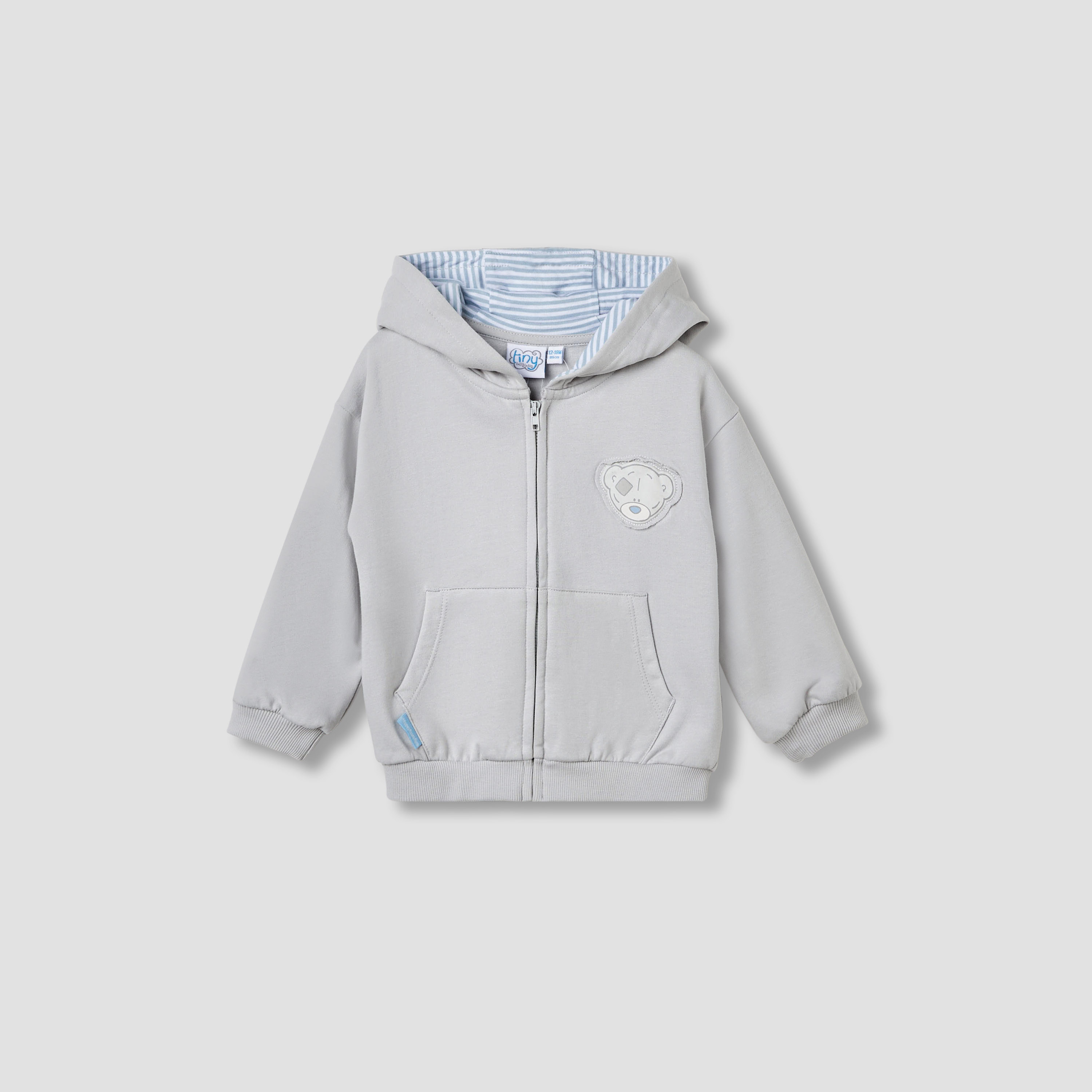 طقم بنطلون رياضي وسويت شيرت بقبعة وزخارف دب من كارت بلانش-baby-boys-clothing-setsandcoords-image-2