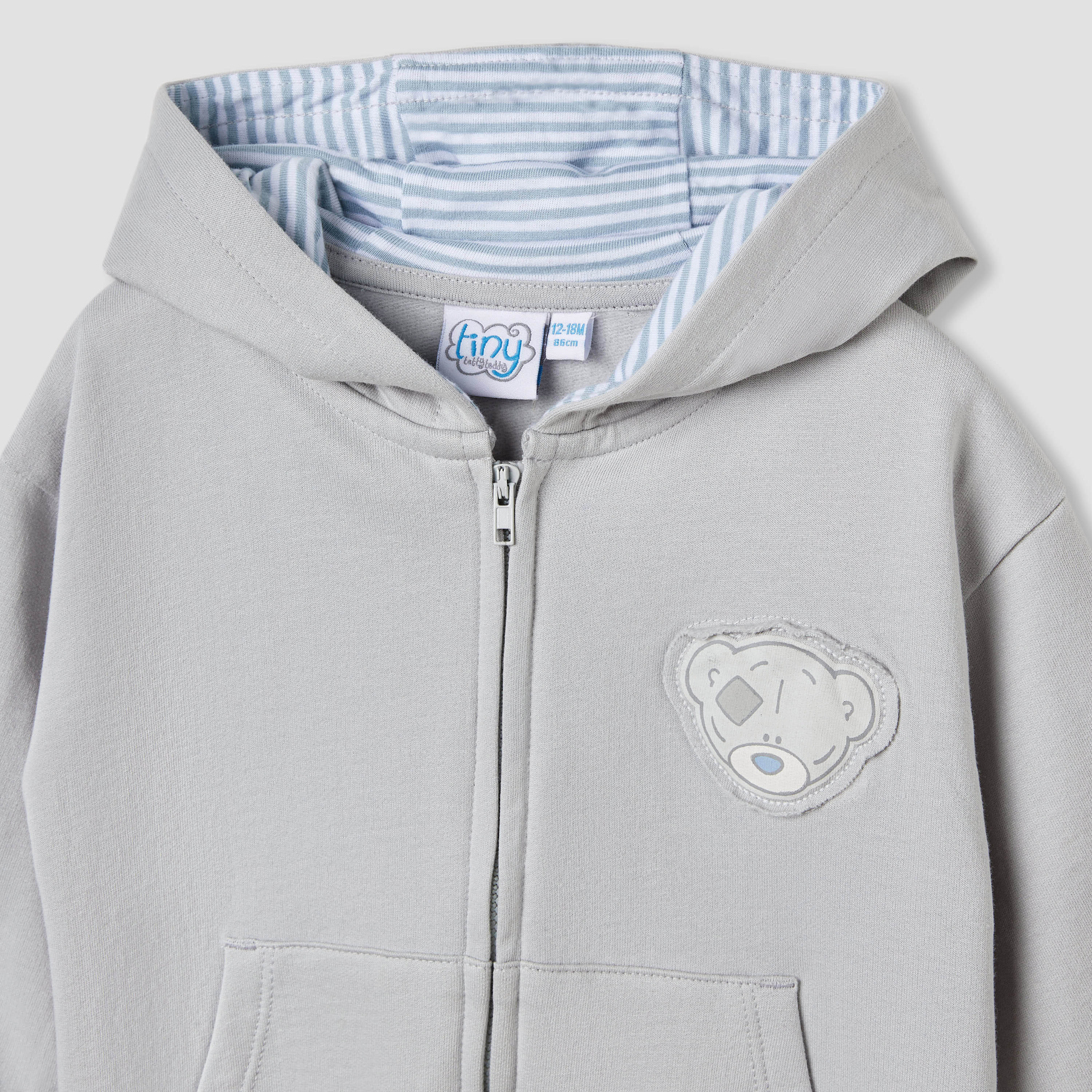 طقم بنطلون رياضي وسويت شيرت بقبعة وزخارف دب من كارت بلانش-baby-boys-clothing-setsandcoords-image-4