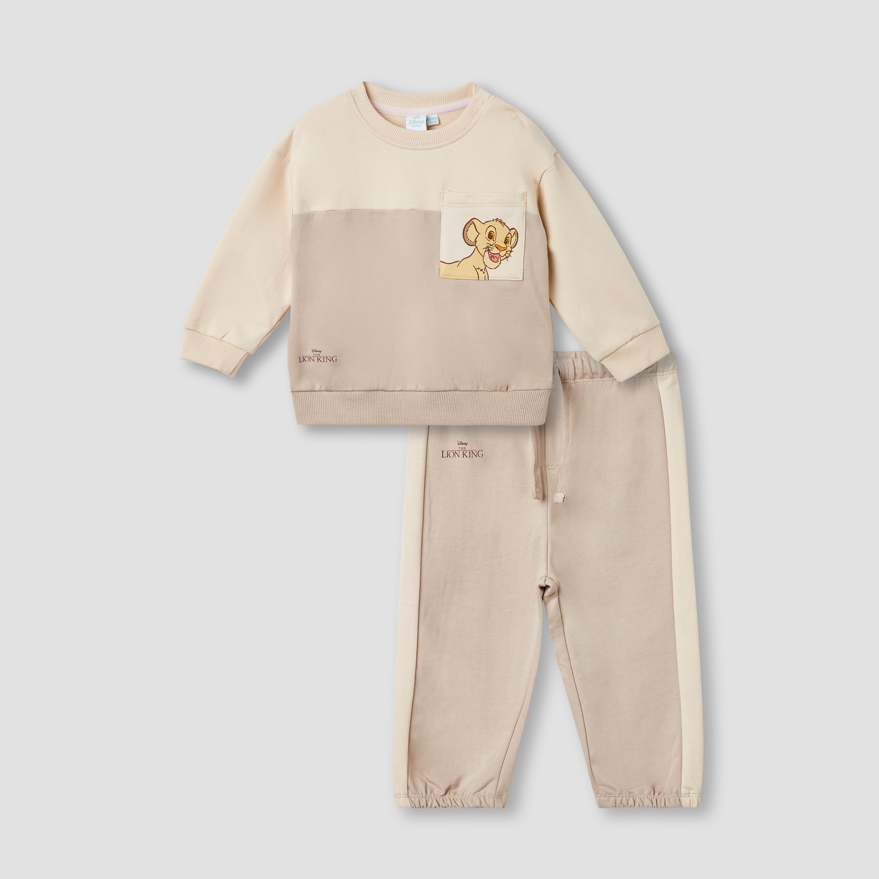 Disney Lion King Print Sweatshirt and Joggers Set-baby-boys-clothing-winterwear-setsandcoords-image-1