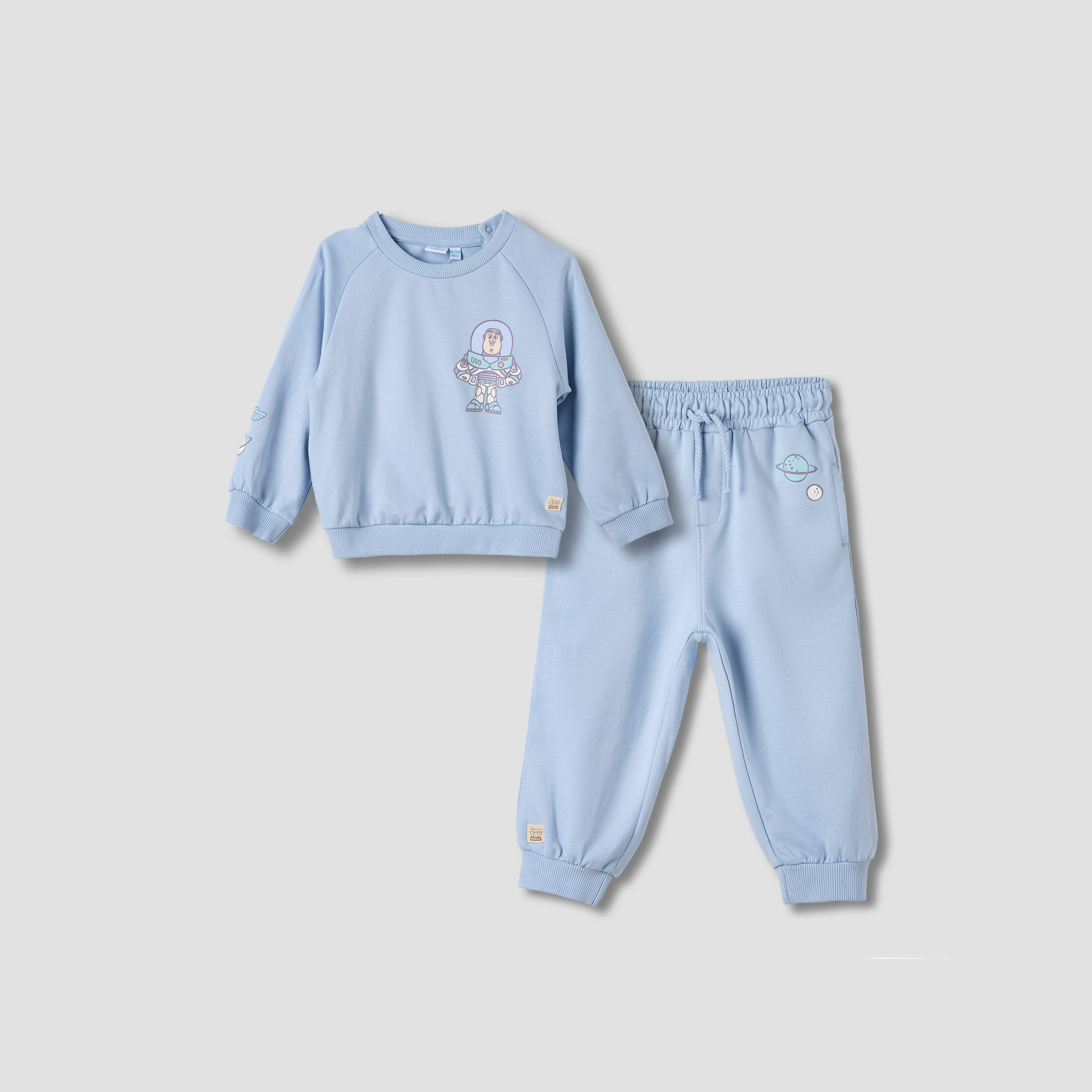 Buzz Lightyear Print Sweatshirt and Jogger Set-baby-boys-clothing-winterwear-setsandcoords-image-1