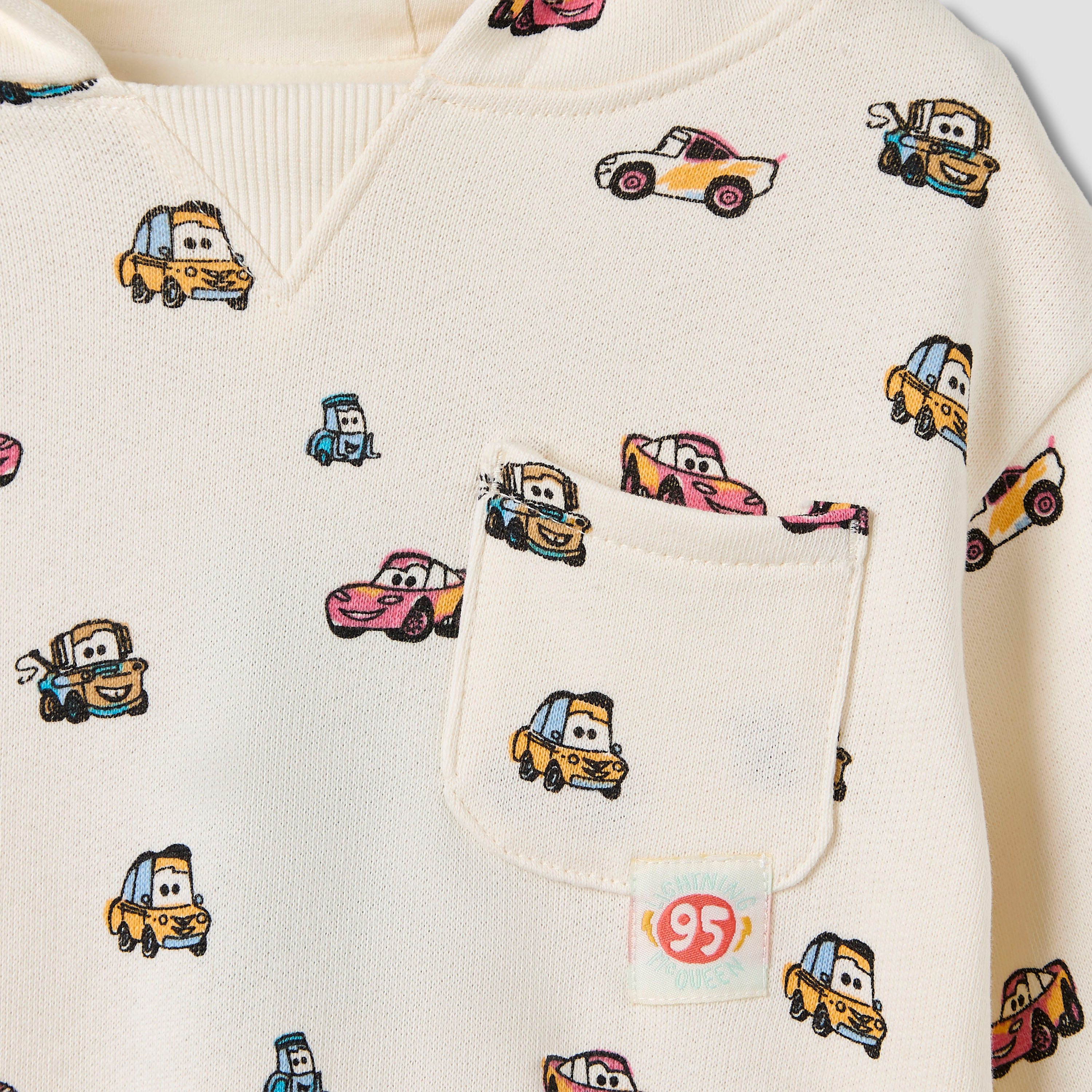 Disney Cars Print Hooded Sweatshirt and Jogger Set-baby-boys-clothing-setsandcoords-image-4