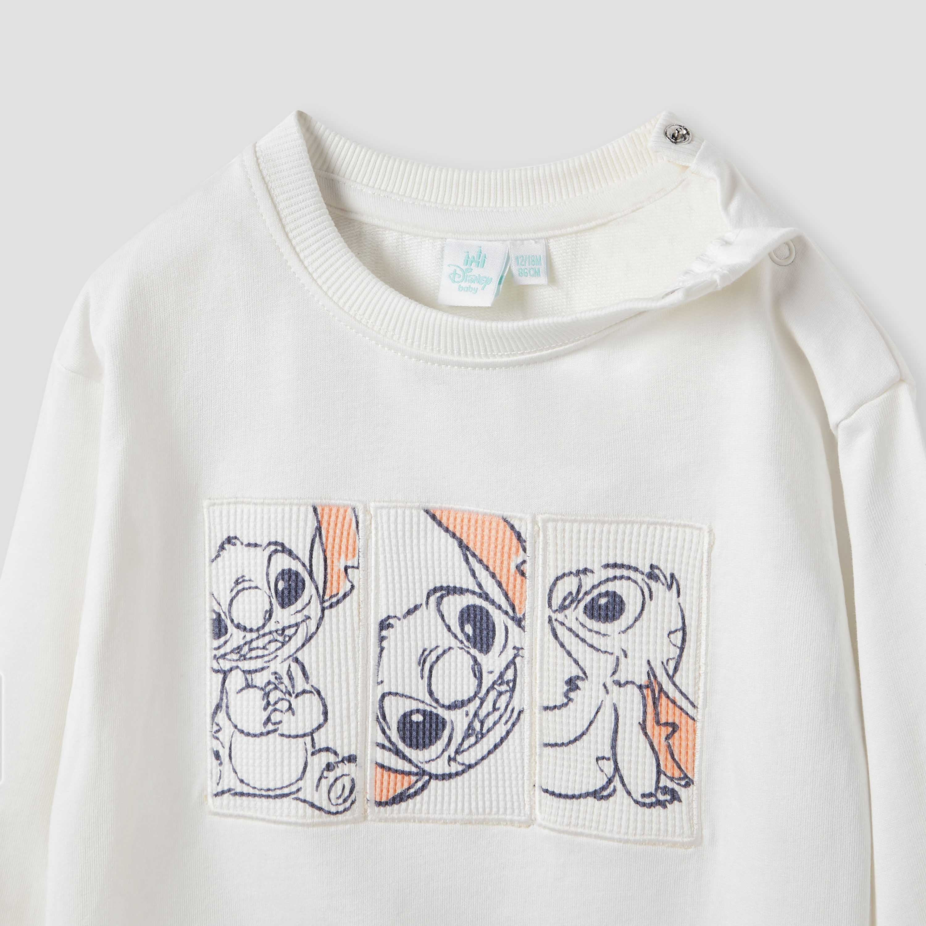 Disney Stitch Print Sweatshirt and Cargo Joggers Set-baby-boys-clothing-setsandcoords-image-4