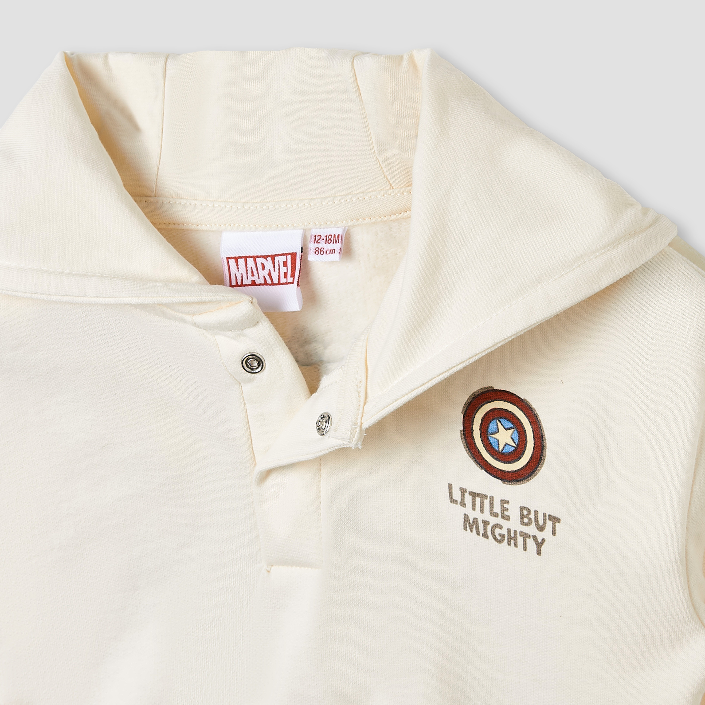 Boys Sweatshirt and Joggers Set with Avengers Print - Cotton - Long Sleeves - Hood-baby-boys-clothing-winterwear-setsandcoords-image-8