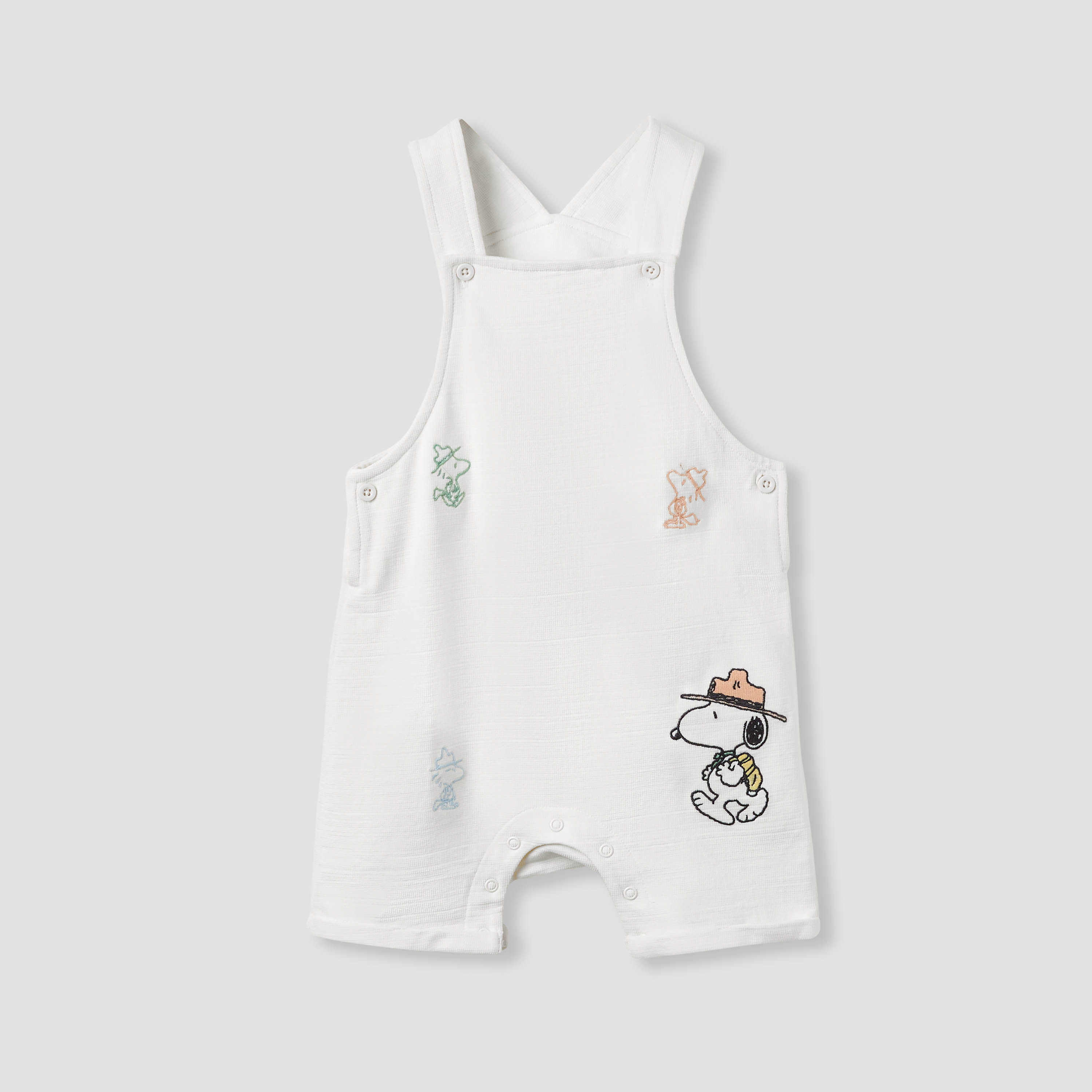 Snoopy Print Dungaree and T-shirt Set-baby-boys-clothing-setsandcoords-image-2