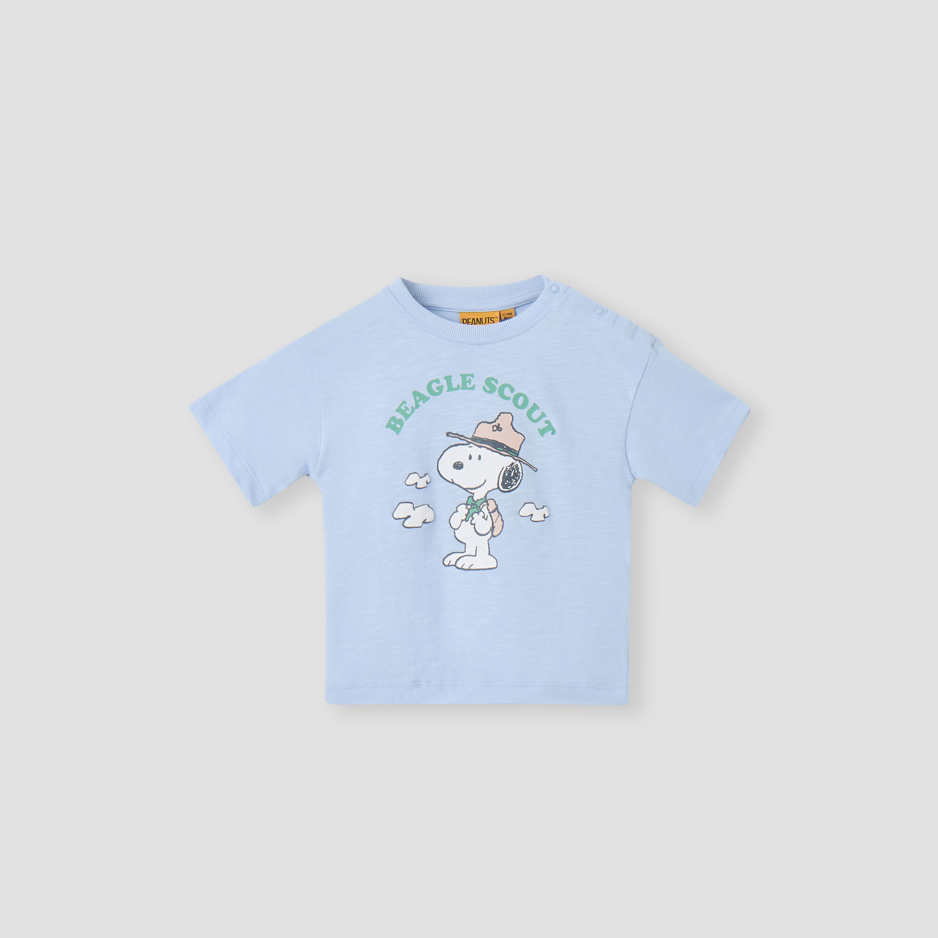 Snoopy Print T-shirt and Shorts Set-baby-boys-clothing-setsandcoords-image-2