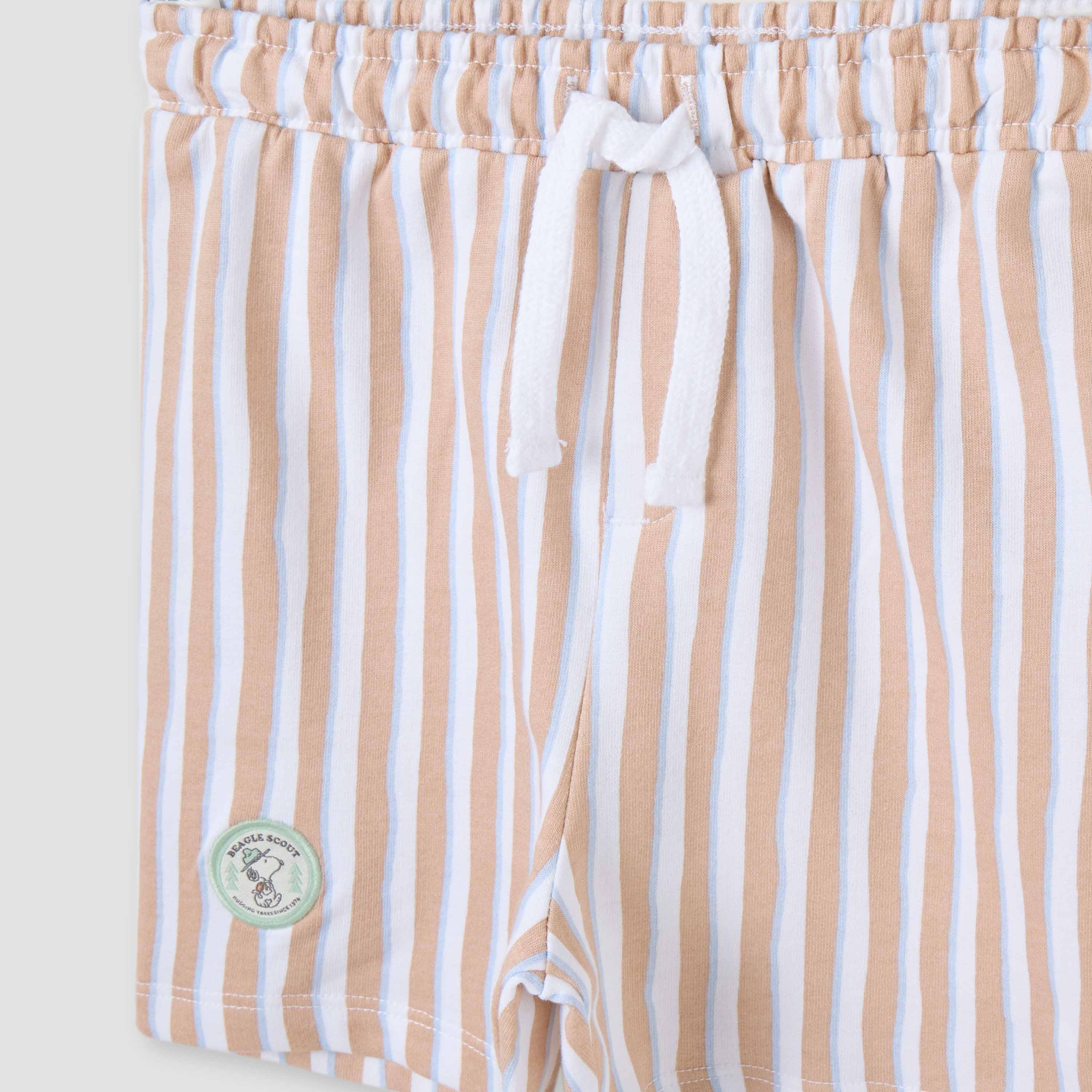 Snoopy Print T-shirt and Shorts Set-baby-boys-clothing-setsandcoords-image-5