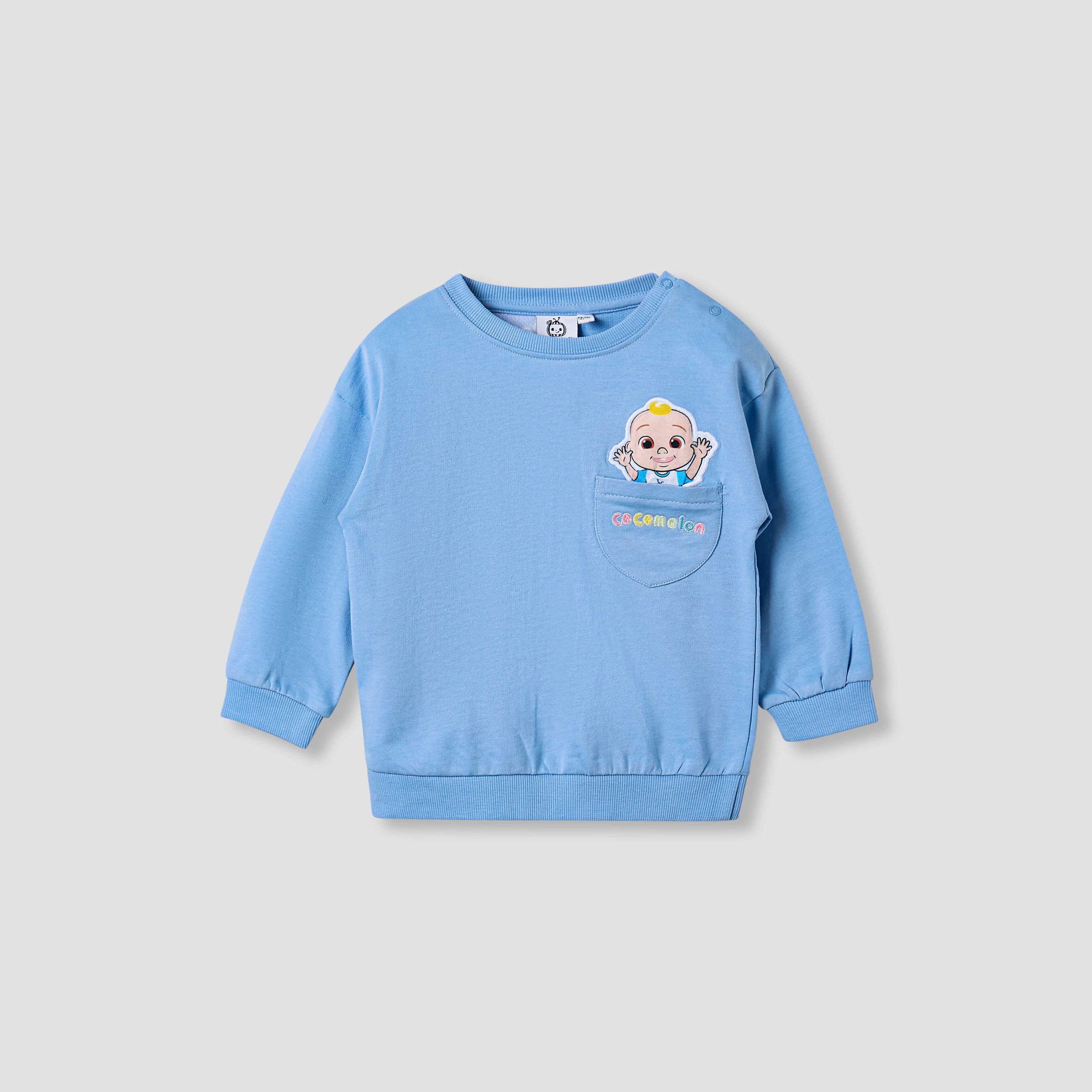 MoonBug Boys Sweatshirt and Joggers Set with Cocomelon Print - Cotton - Long Sleeves - Crew Neck-baby-boys-clothing-winterwear-setsandcoords-image-2