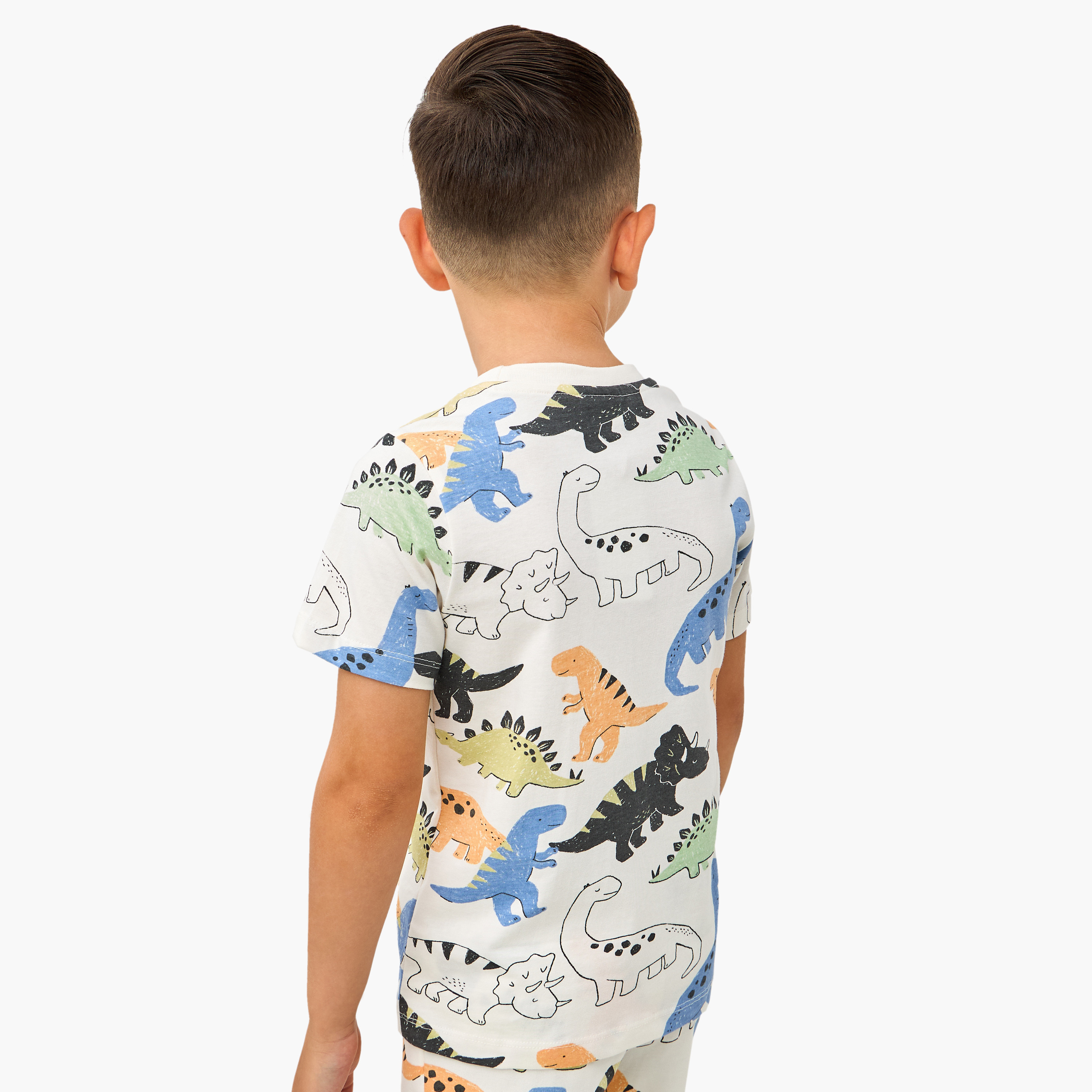 تيشيرت بطبعات ديناصور وأكمام قصيرة من جونيورز-boys-clothing-tshirtsandpolos-image-3