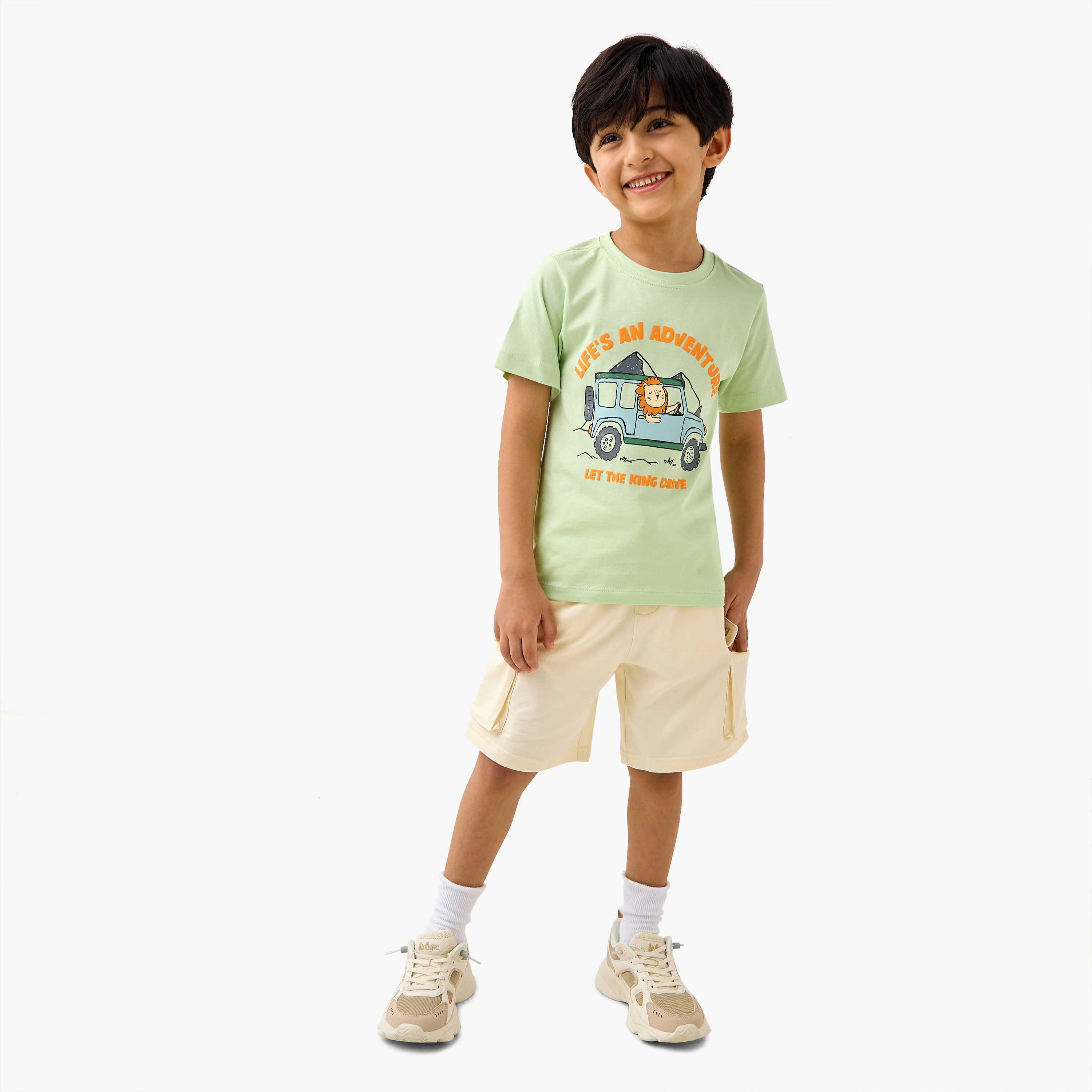 Juniors Graphic Print T-shirt with Short Sleeves-boys-clothing-tshirtsandpolos-image-2