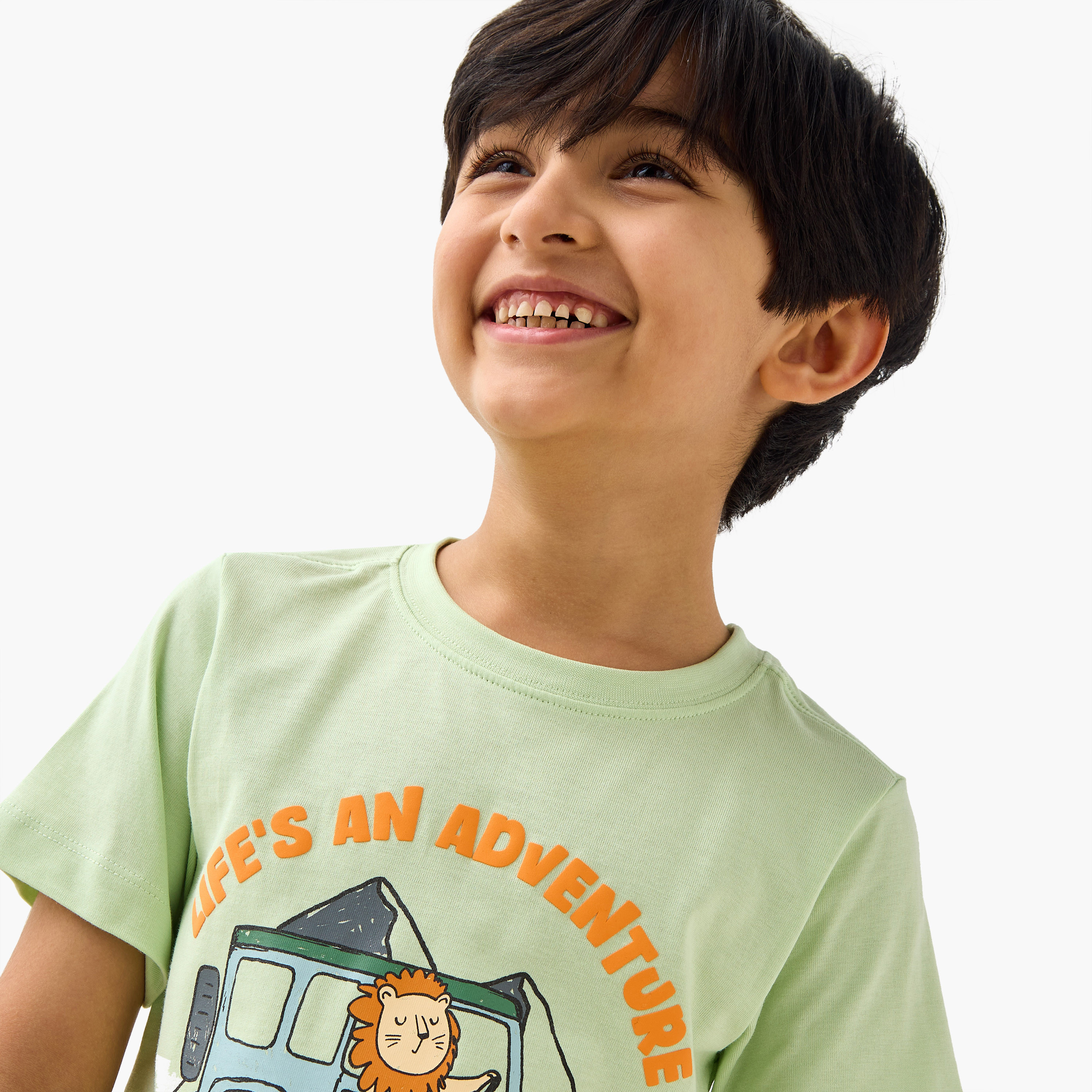 Juniors Graphic Print T-shirt with Short Sleeves-boys-clothing-tshirtsandpolos-image-4