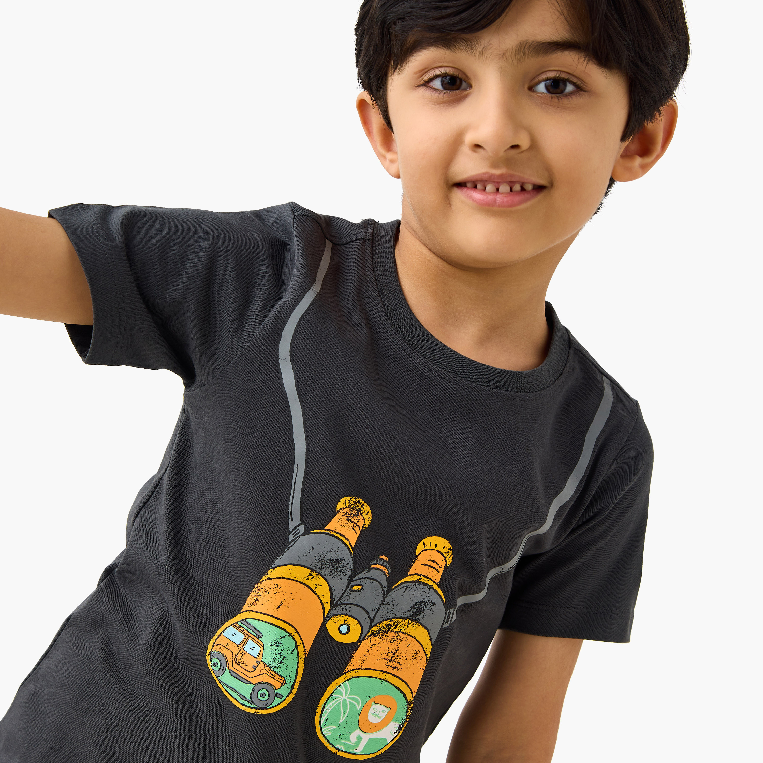 Juniors Binocular Print T-shirt with Short Sleeves-boys-clothing-tshirtsandpolos-image-4