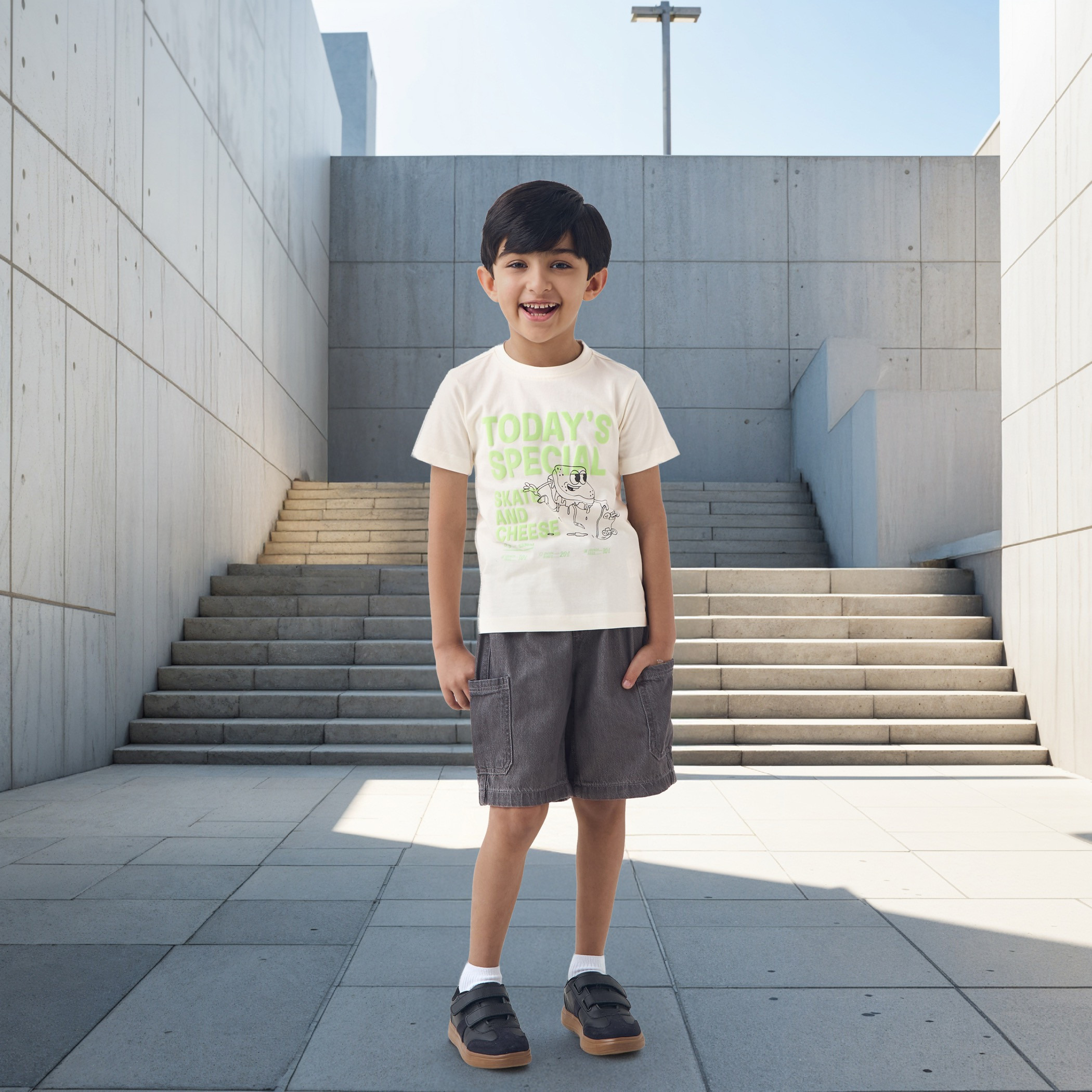 Juniors Graphic Print T-shirt with Short Sleeves-boys-clothing-tshirtsandpolos-image-2