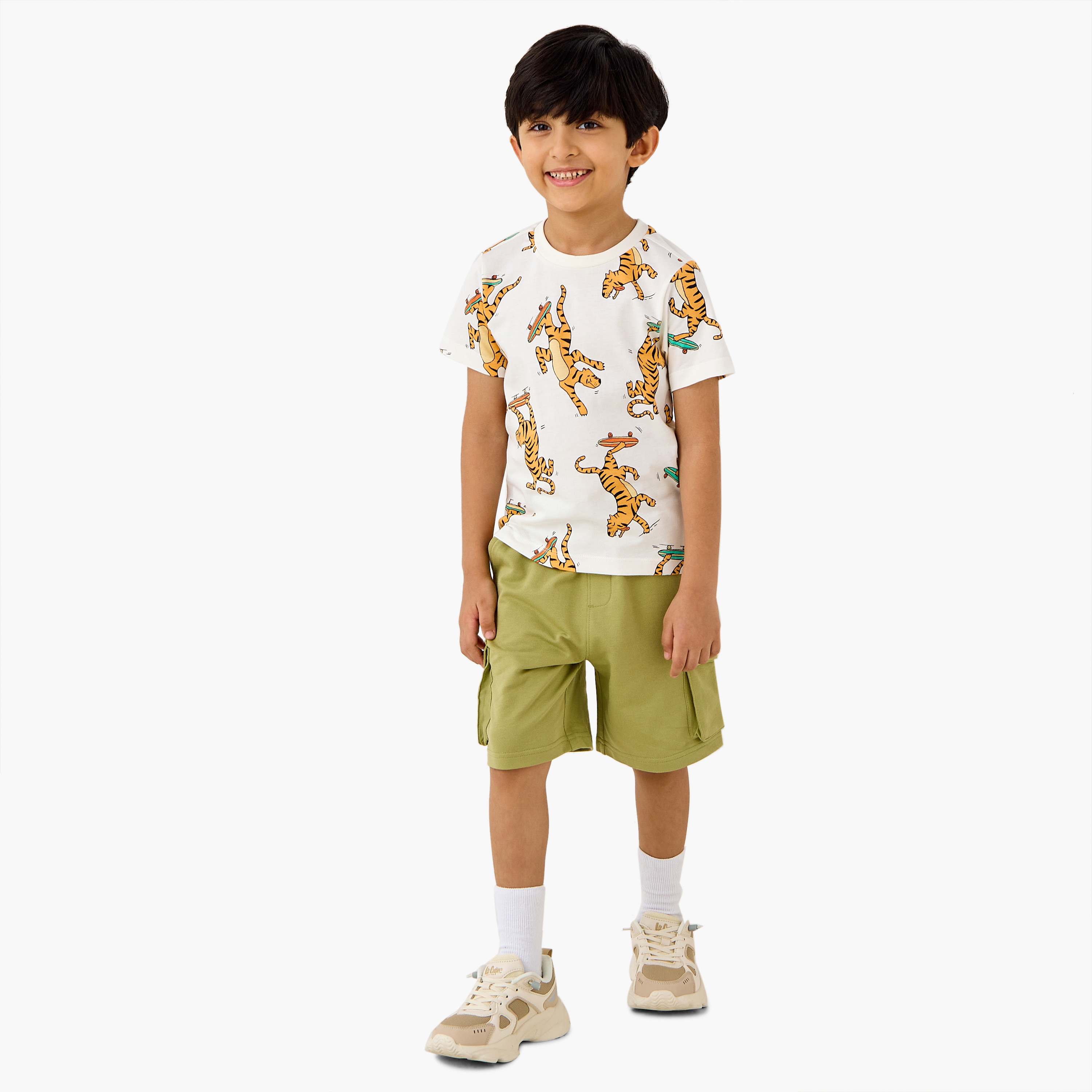 Juniors All-Over Tiger Print T-shirt with Crew Neck-boys-clothing-tshirtsandpolos-image-2