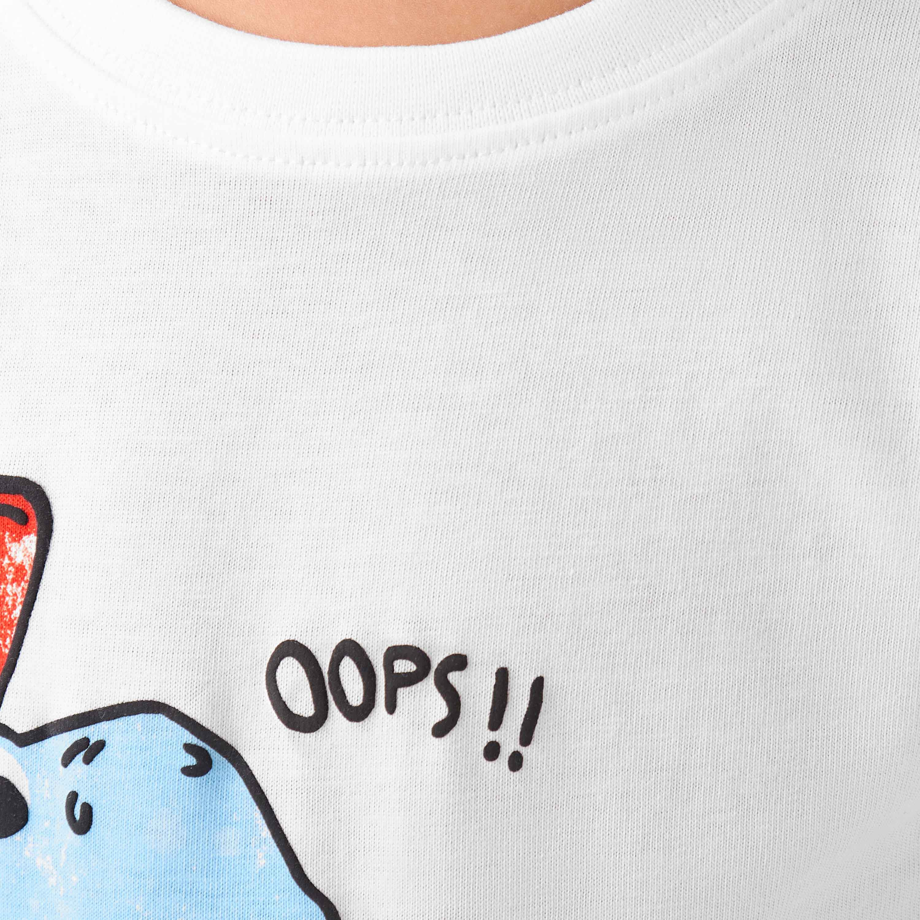 Juniors Boys Crew Neck T-shirt with Dinosaur Print - Cotton - Long Sleeves-boys-clothing-tshirtsandpolos-image-5