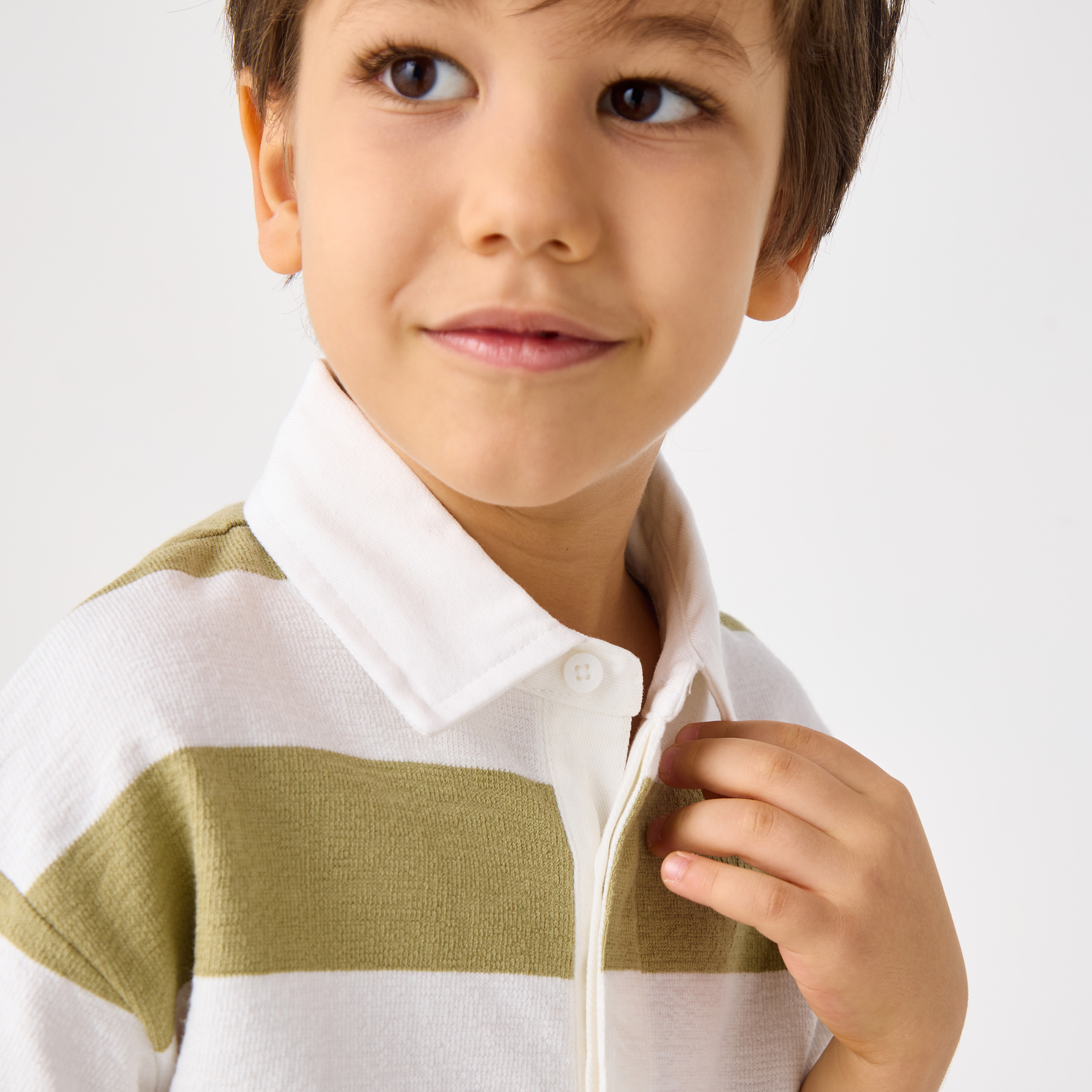 تيشيرت بولو شبابي مخطط بأكمام قصيرة-boys-clothing-tshirtsandpolos-image-4