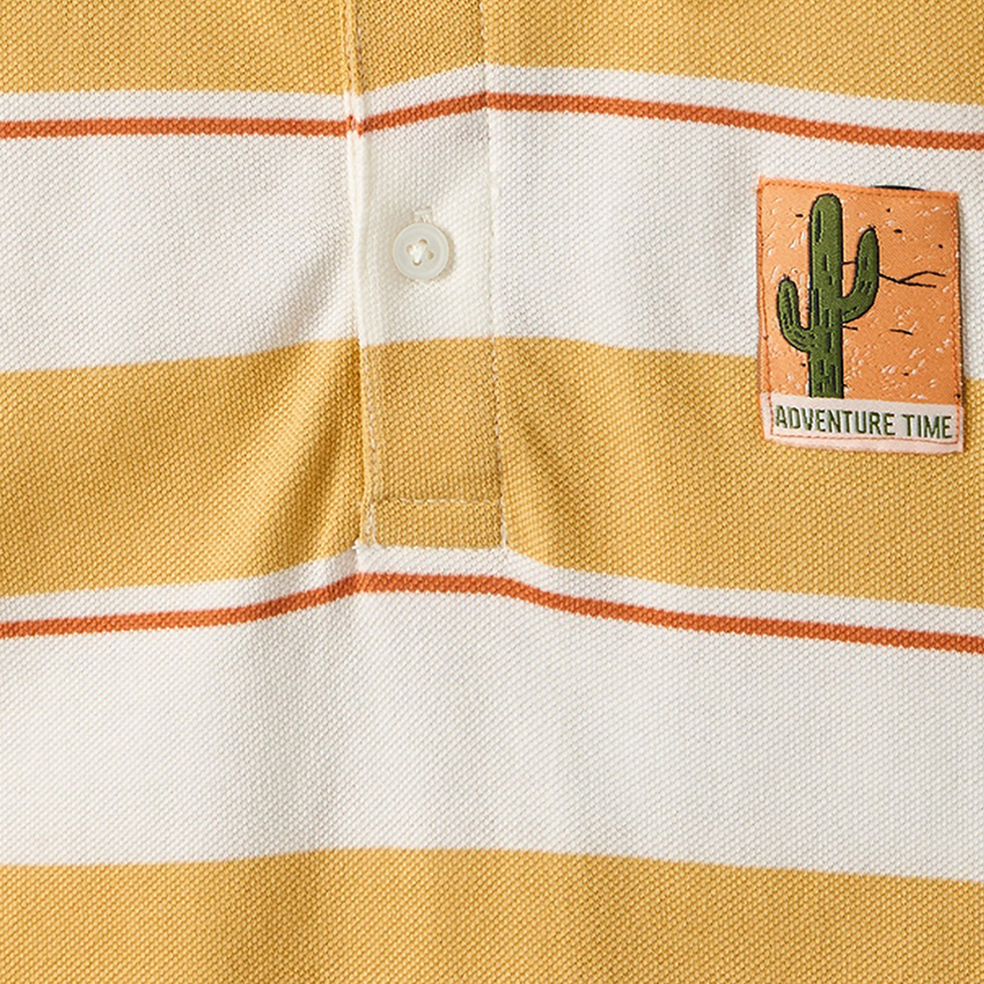 Juniors Embroidered Polo T-shirt with Short Sleeves-boys-clothing-tshirtsandpolos-image-4