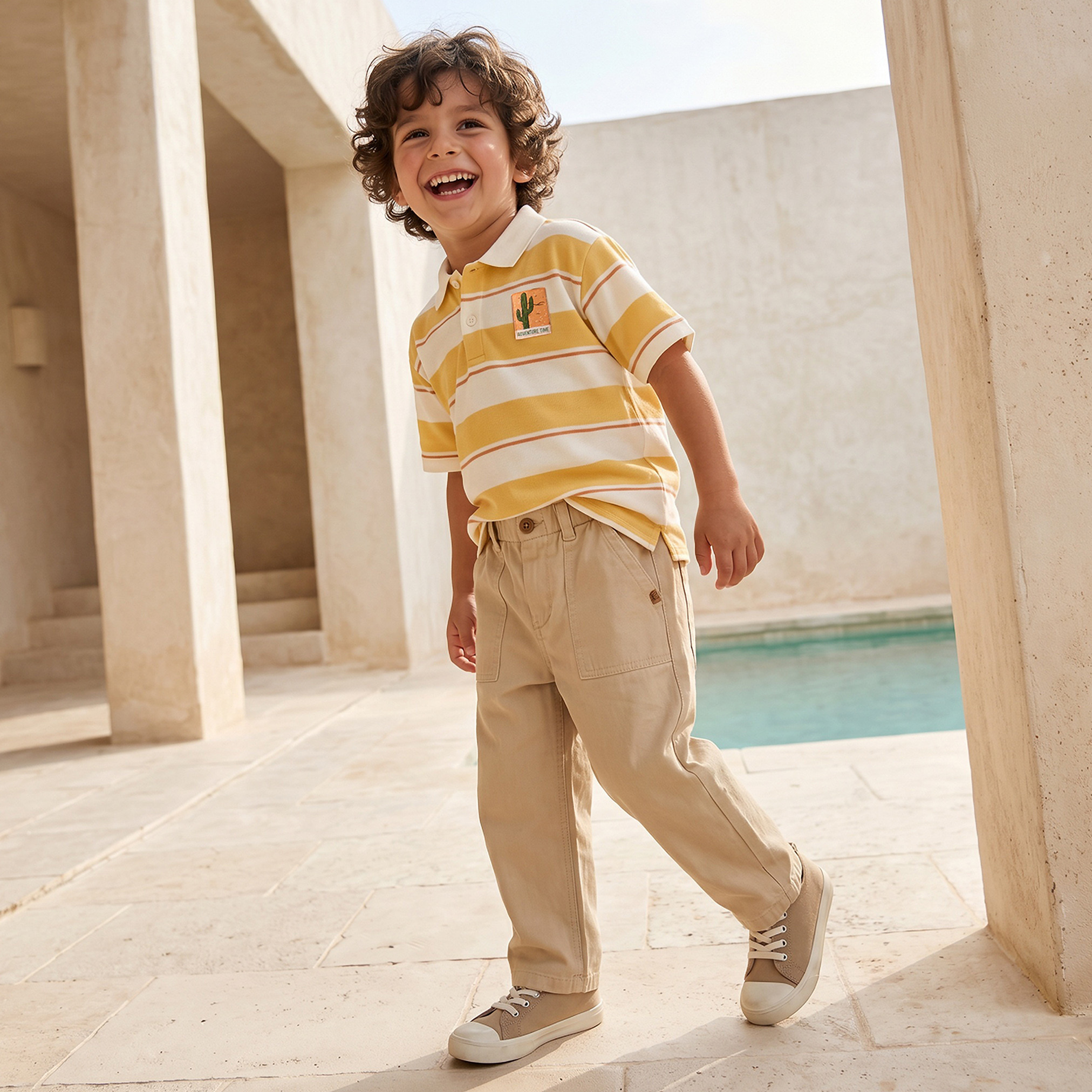 Juniors Embroidered Polo T-shirt with Short Sleeves-boys-clothing-tshirtsandpolos-image-5