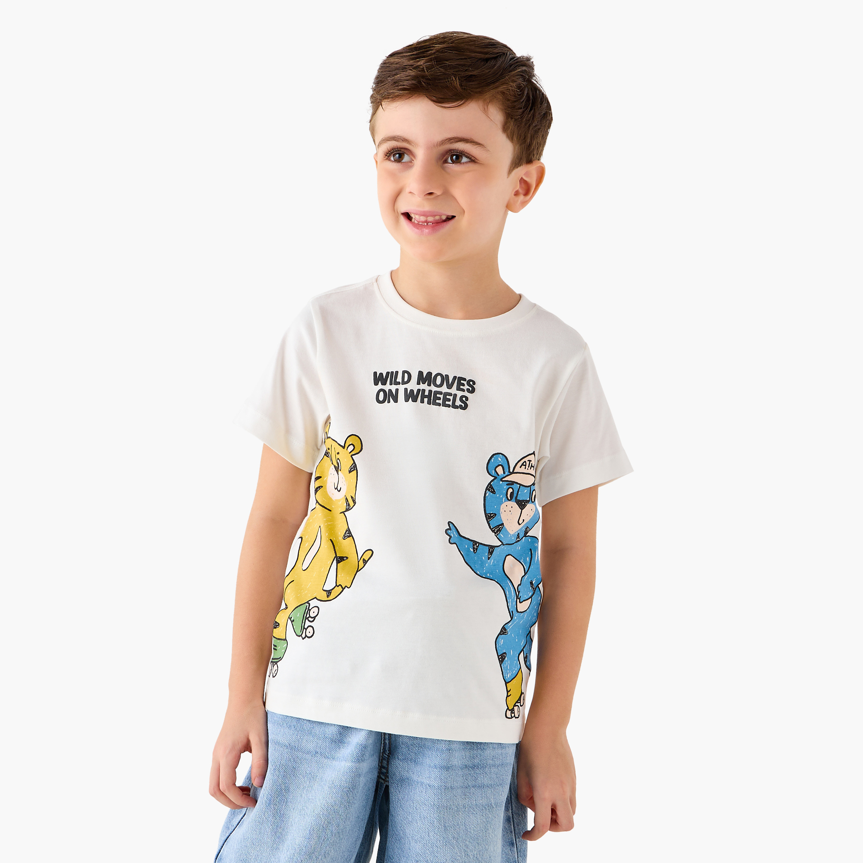 تيشيرت بأكمام قصيرة وطبعات من جونيورز-boys-clothing-tshirtsandpolos-image-1